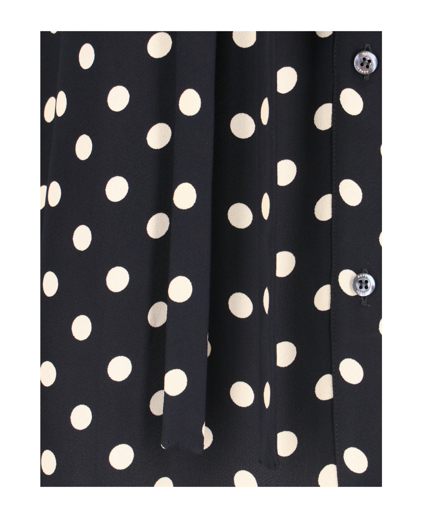 Aspesi Polka Dot Shirt - Black