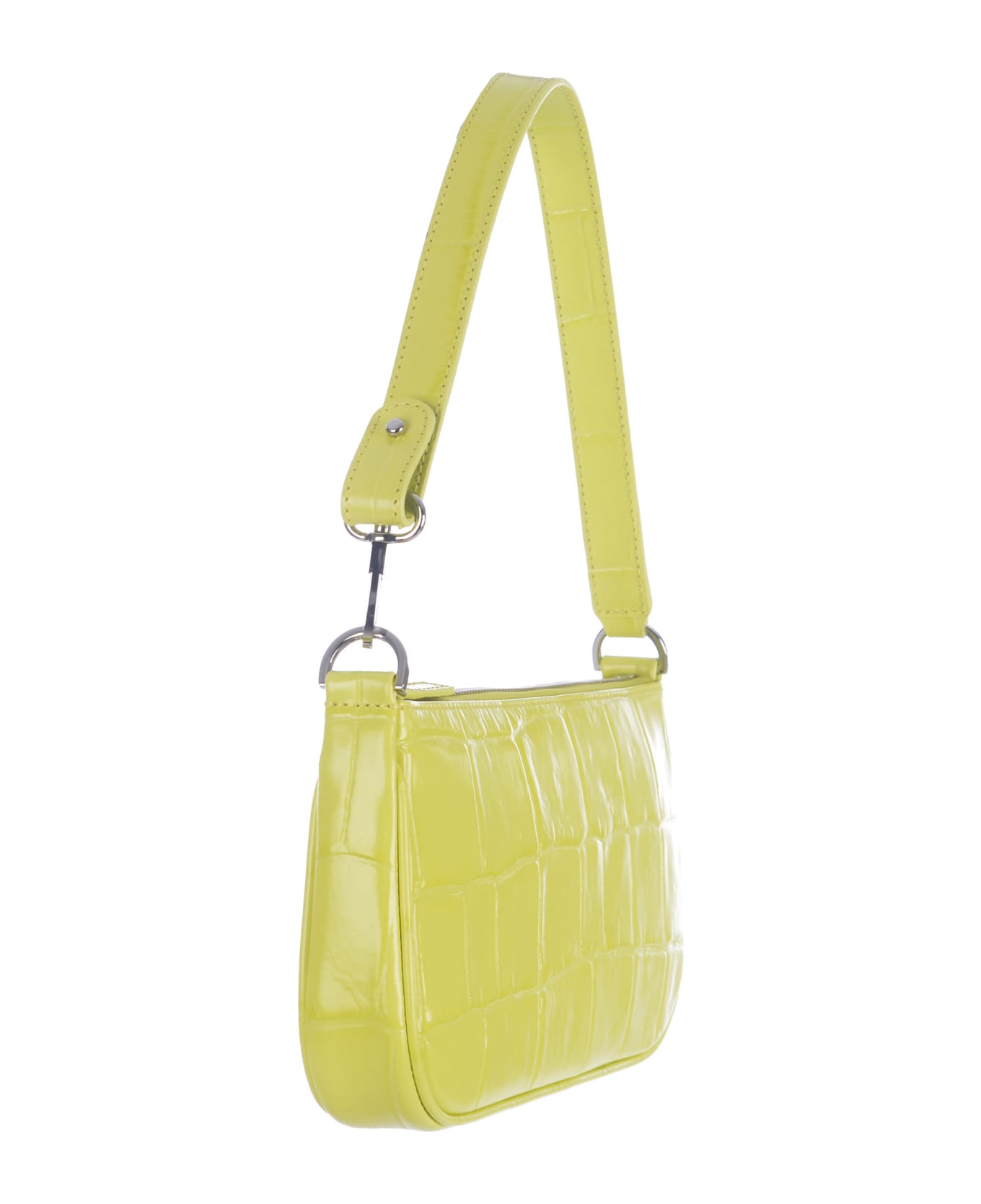 BY FAR Shoulder Bag By Far "rachel Medium" In Maxi Croco - Lime
