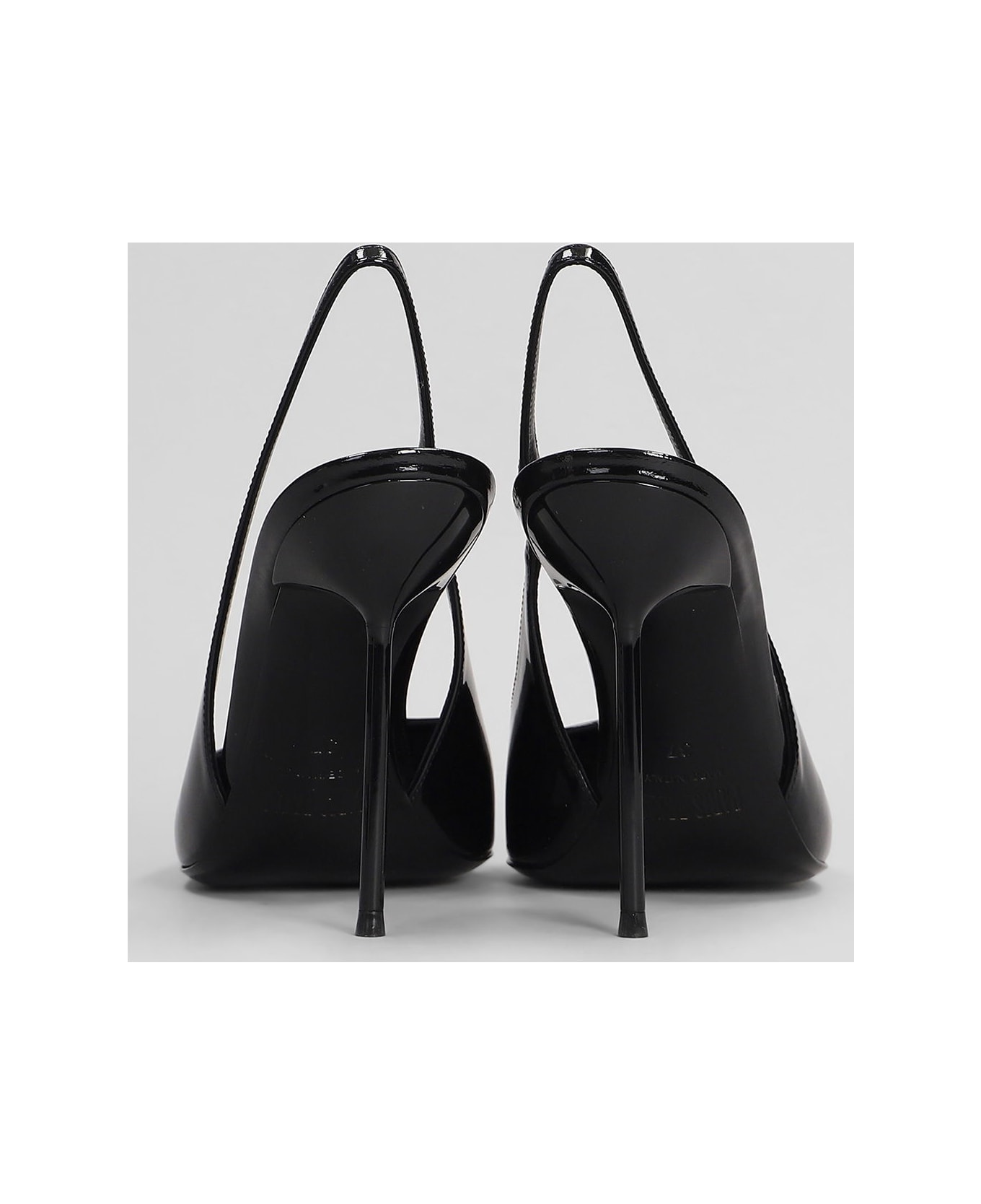Paris Texas Lidia Slingback Pumps In Black Patent Leather - black