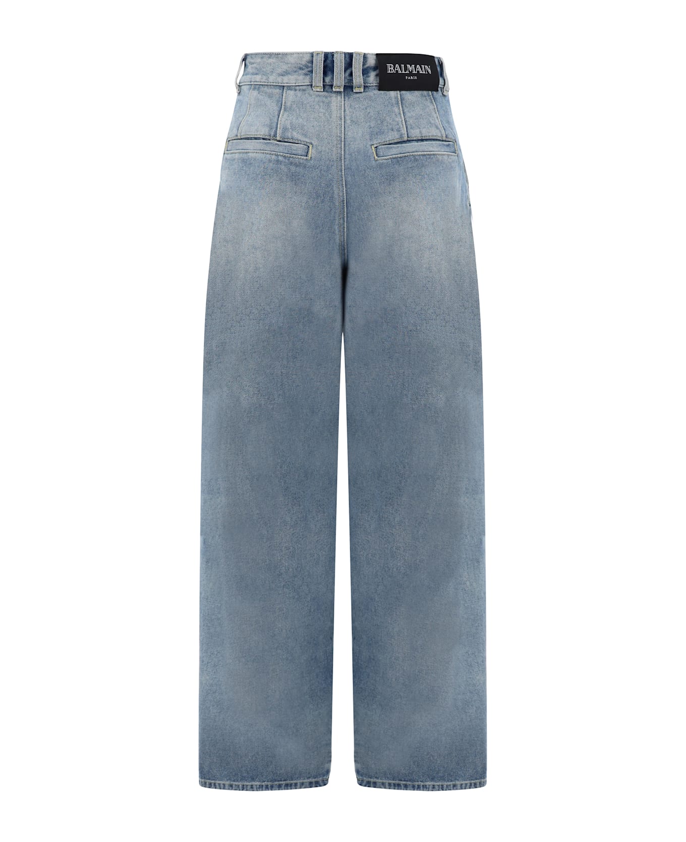 Balmain Pleated Jeans - Bleu Jean Clair