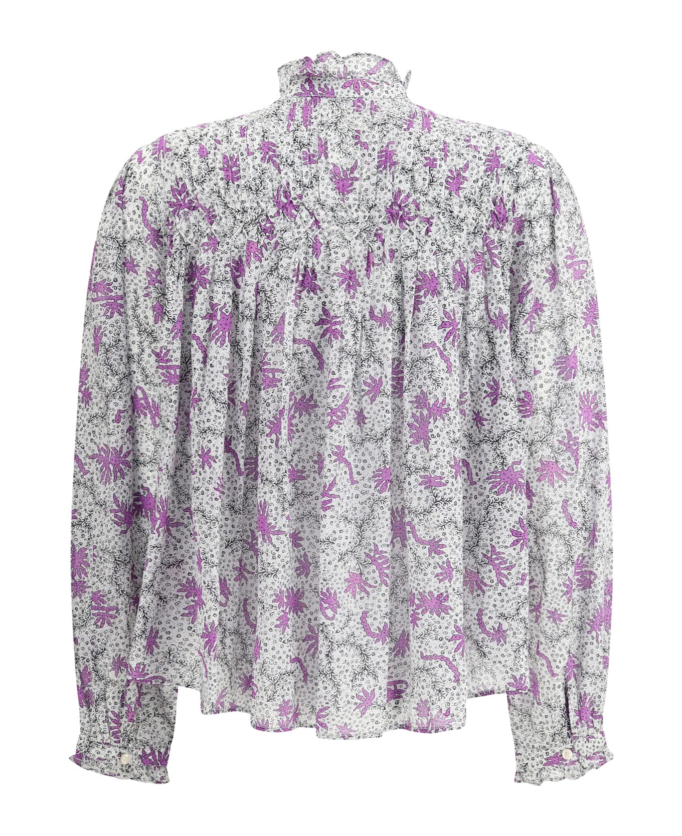 Marant Étoile Dubna Blouse - Ecru/lilac