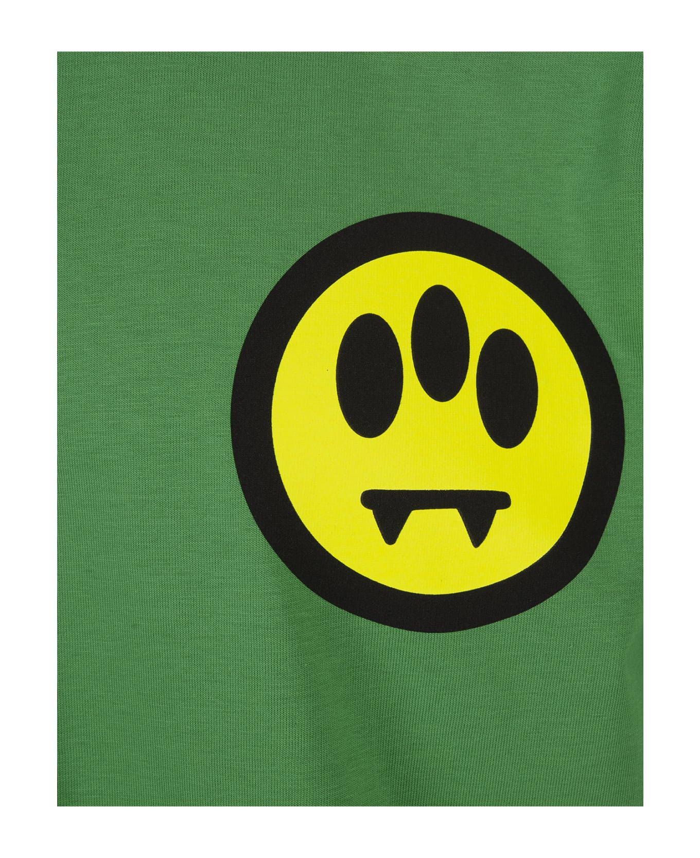 Barrow Green T-shirt With Logo And Lettering Front And Back - Green
