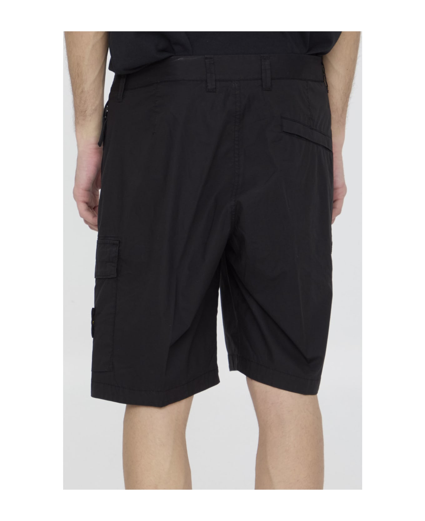 Stone Island Cargo Bermuda Shorts - Black