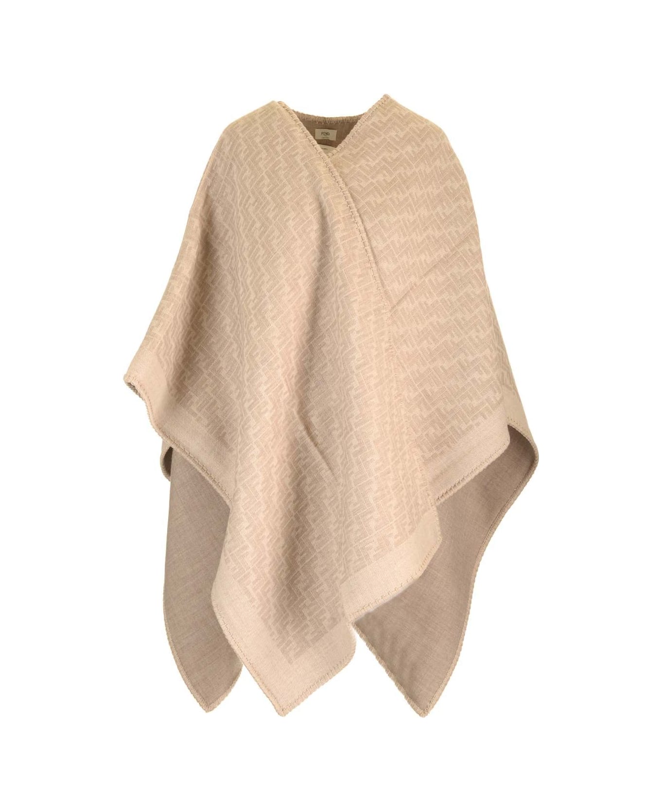 Fendi Ff Poncho - Beige