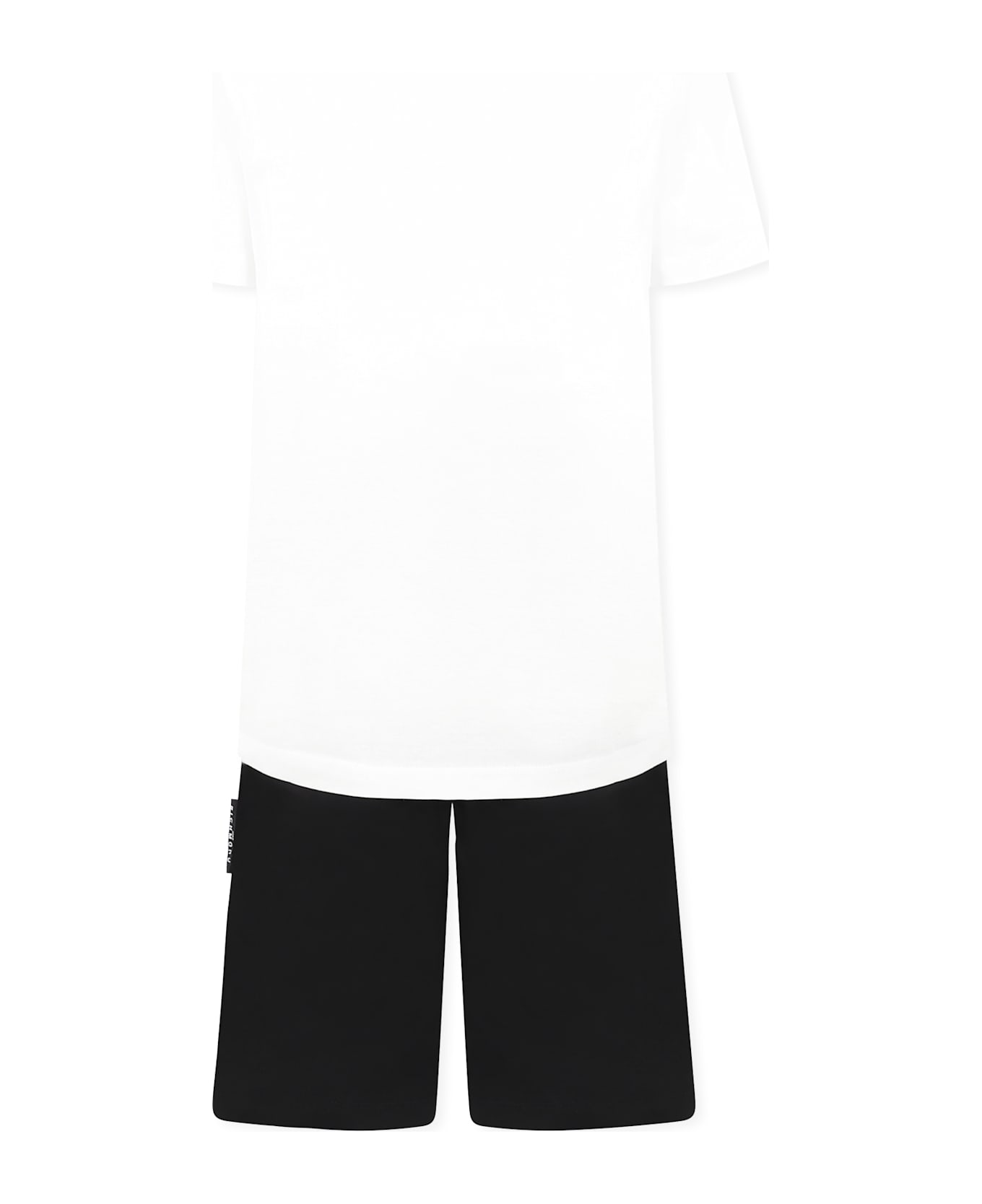 Richmond White Suit For Boy With Logo - White