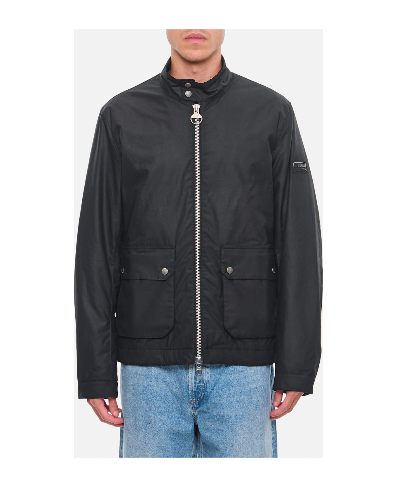 Barbour Lutlaw Harrington Wax Jacket - Black