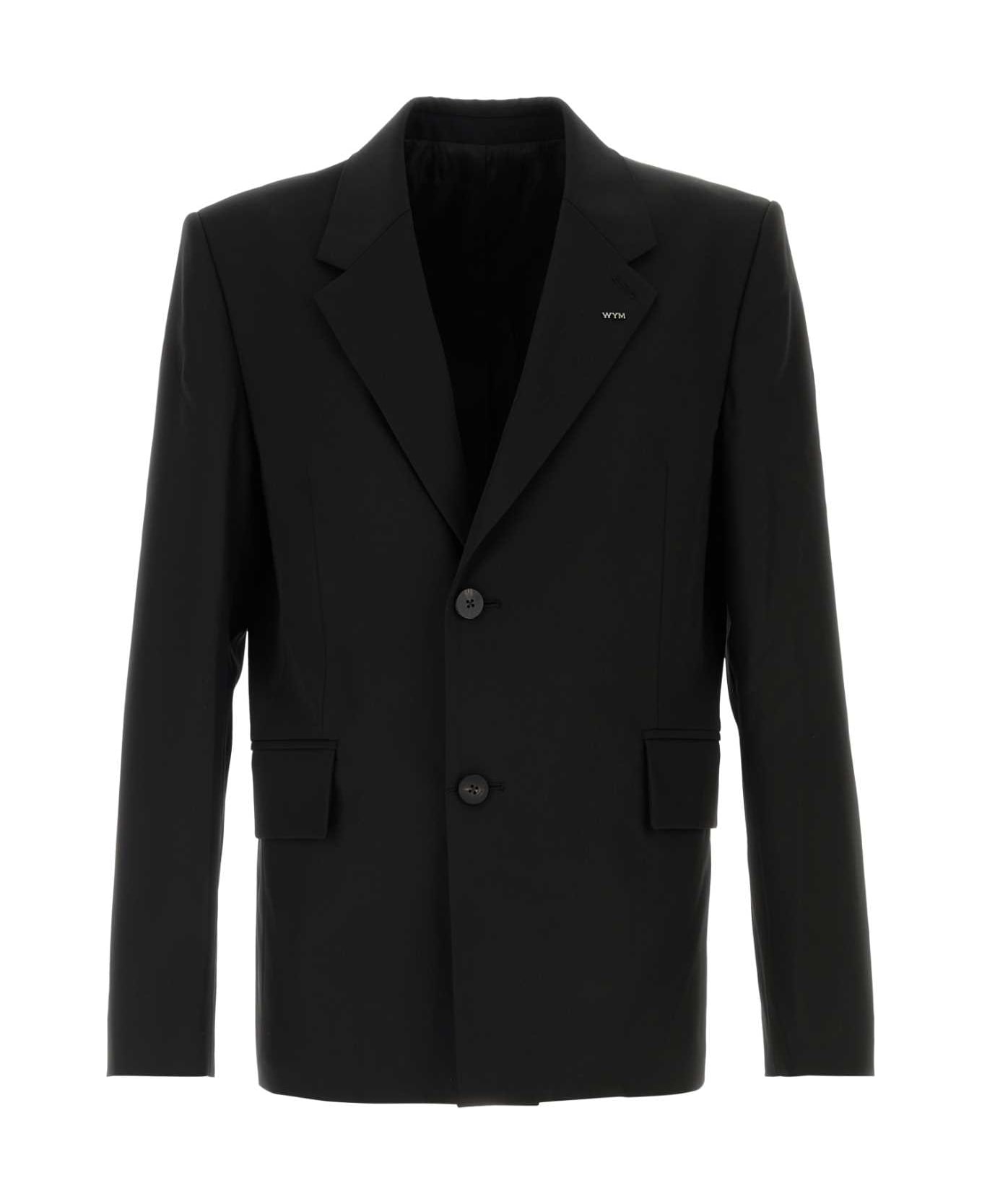 WOOYOUNGMI Black Wool Blazer - BLACK