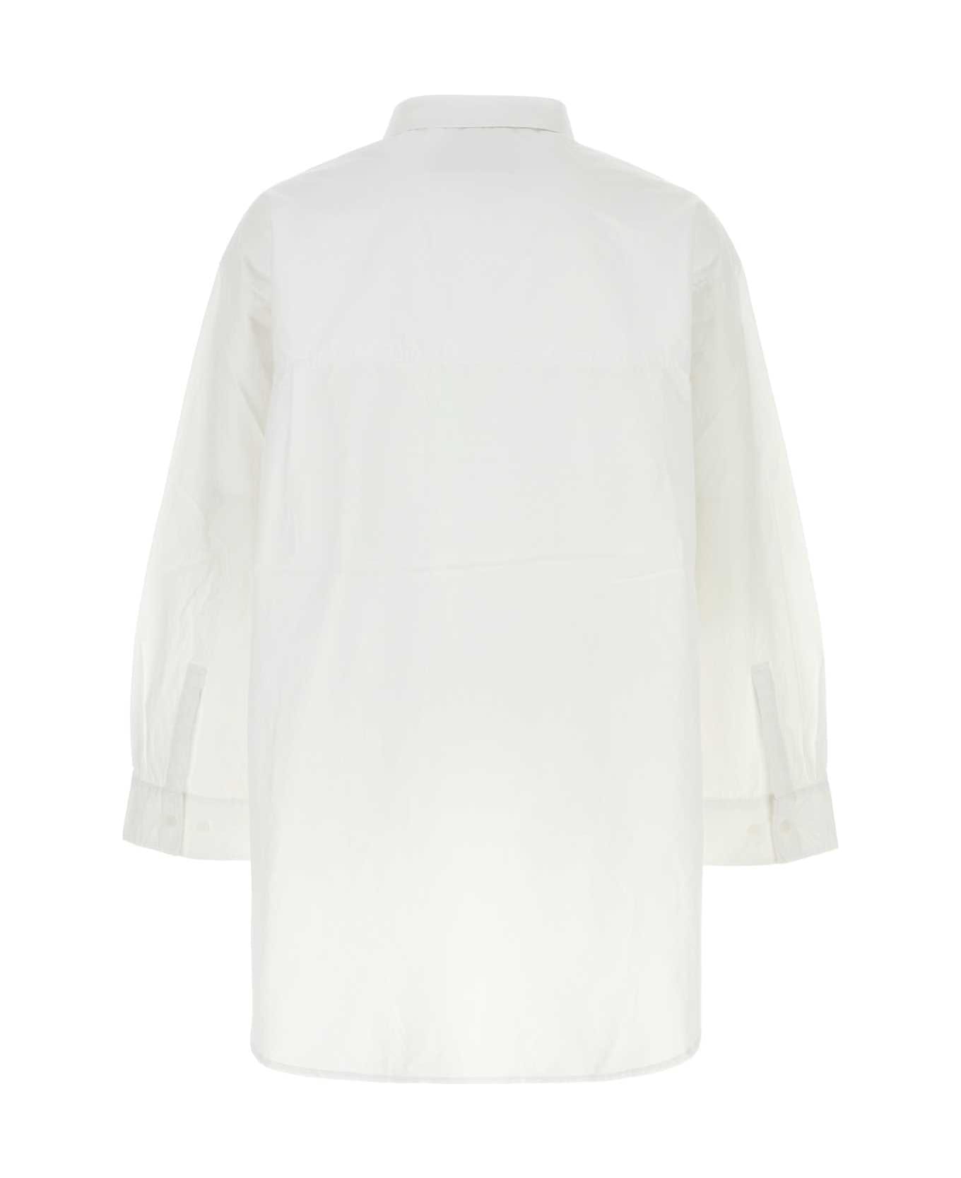 Entire Studios White Poplin Giant Oversize Shirt - WHITE