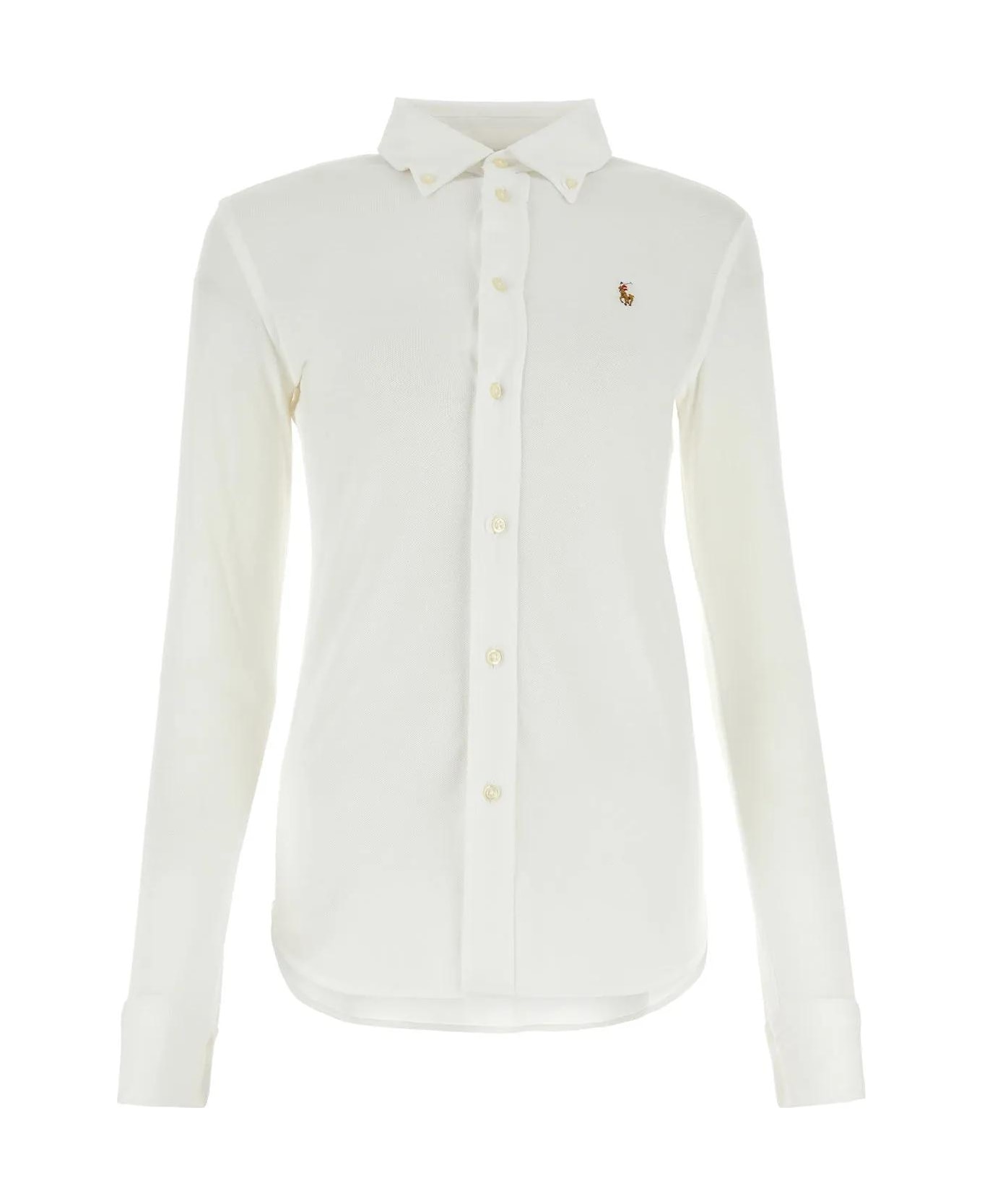 Polo Ralph Lauren White Piquet Shirt Polo Ralph Lauren - WHITE