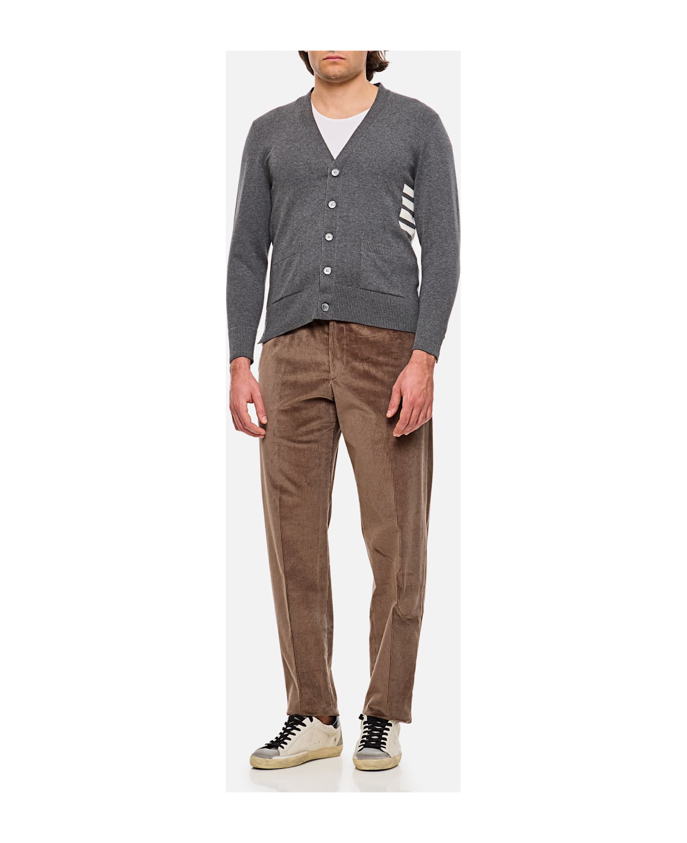 Thom Browne 4bar Cardigan - Grey