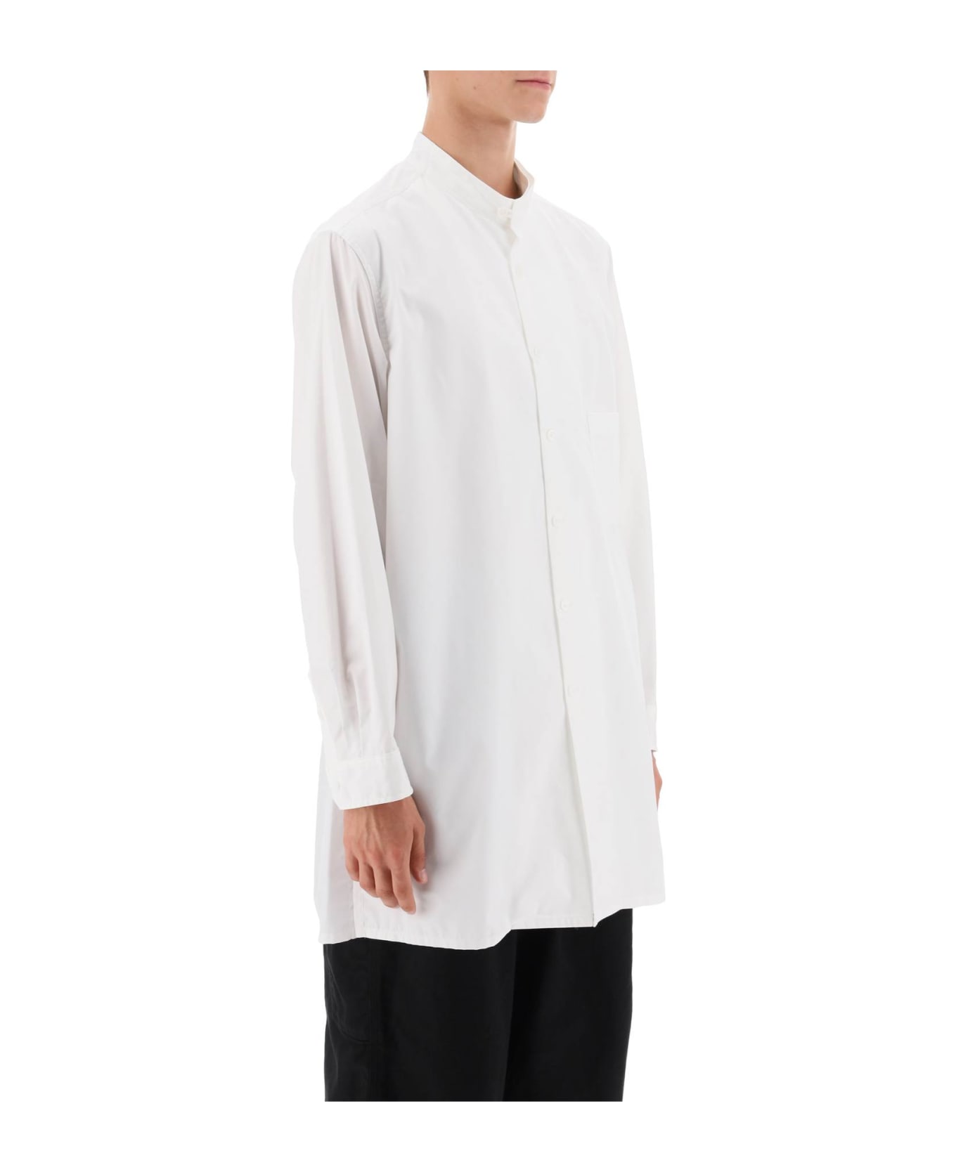 Yohji Yamamoto Layered Longline Shirt - WHITE (White) シャツ