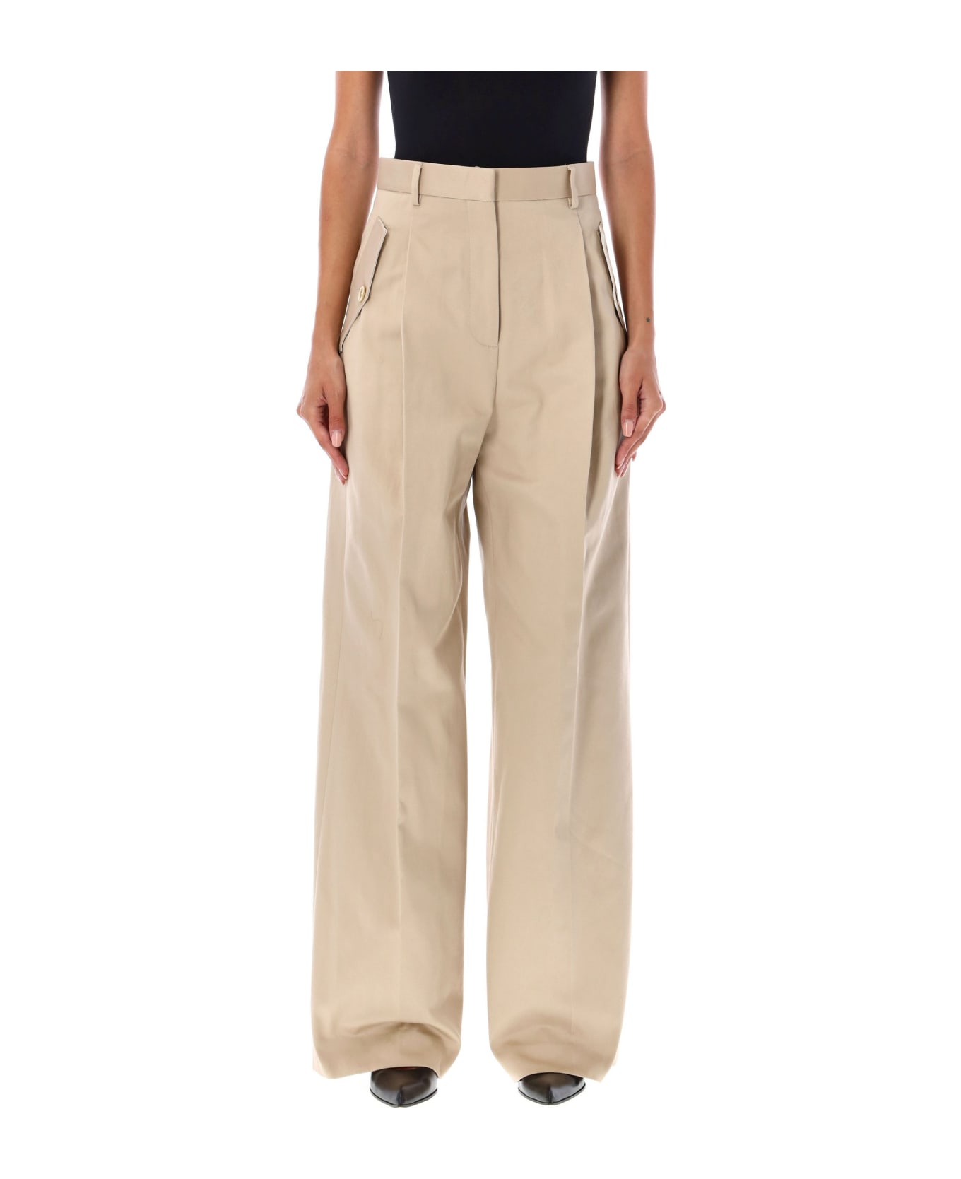 Lanvin Flared Chino Pants - BEIGE