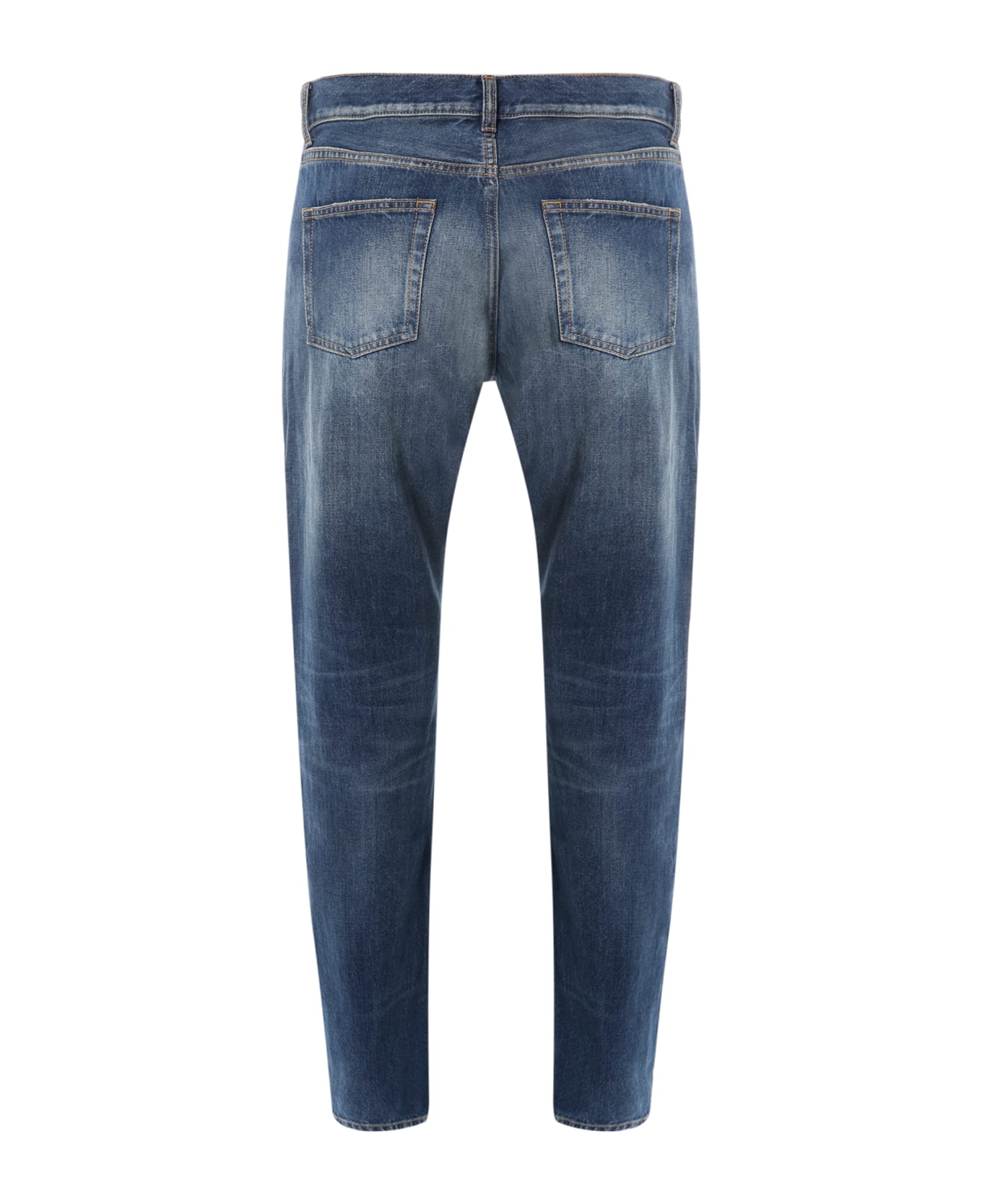 Saint Laurent Deauville Cotton Jeans - Blue