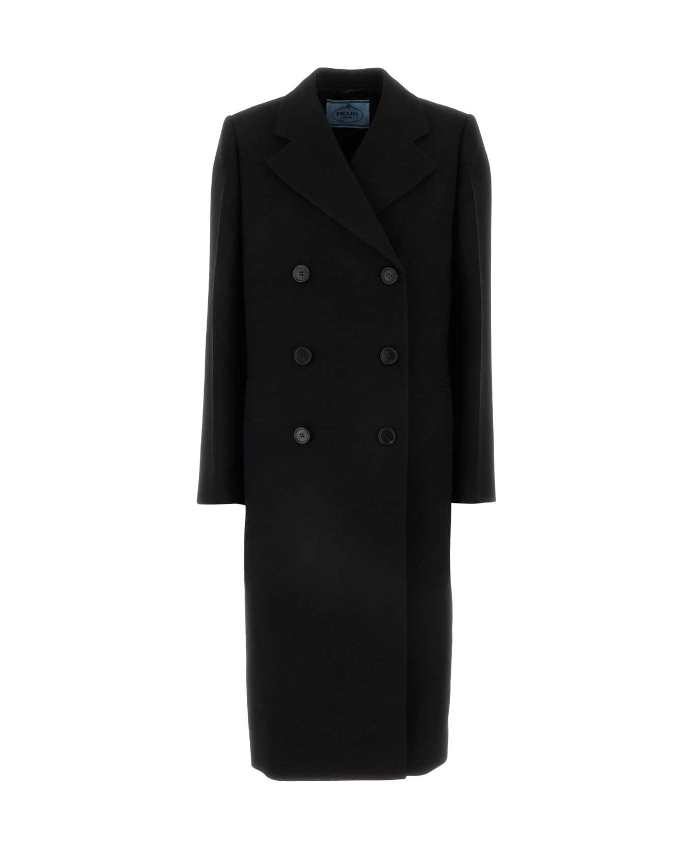 Prada Black Wool Coat - NERO