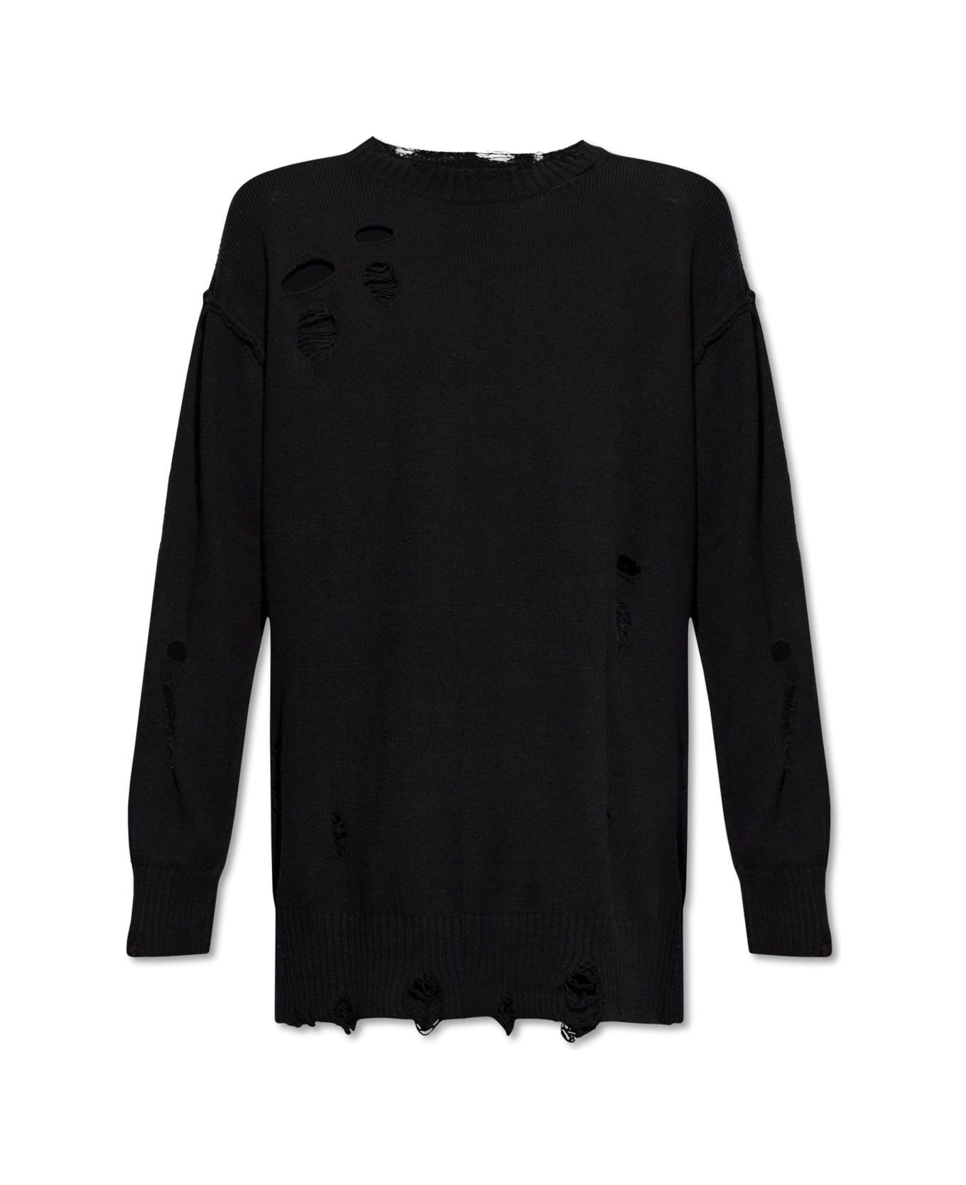 Yohji Yamamoto Sweater With A Vintage Effect - Black