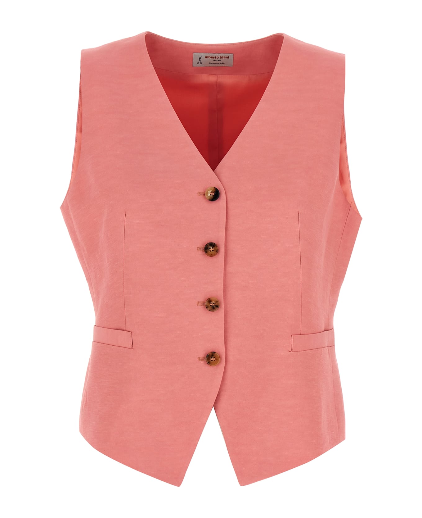 Alberto Biani Linen Viscose Vest - Pink