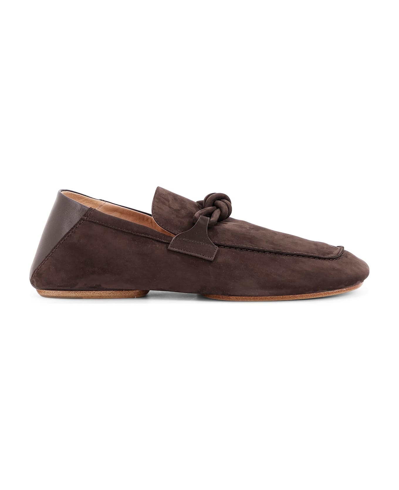 Bottega Veneta Daddy Suede Loafers With Knot Detail - Brown
