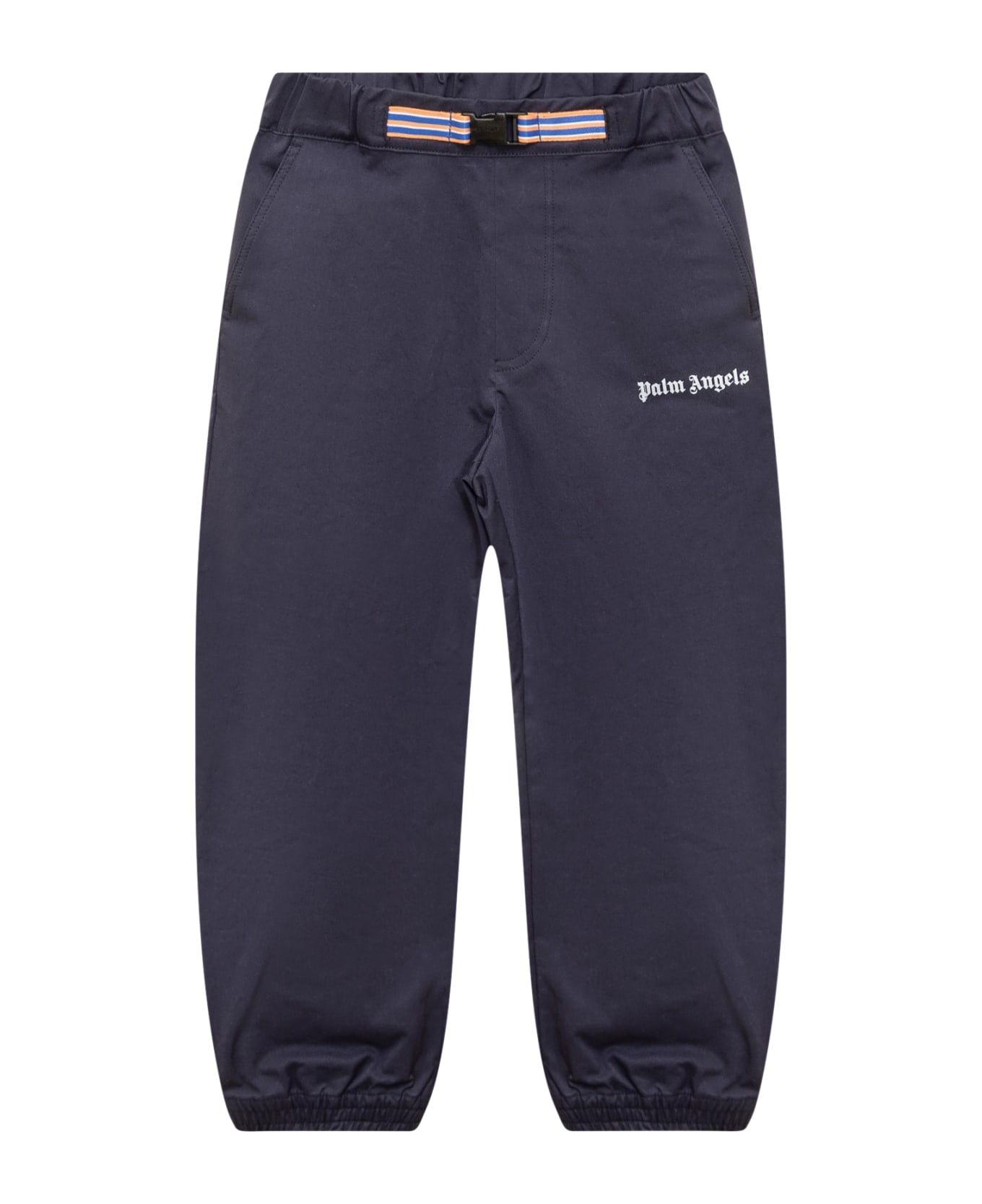 Palm Angels Trousers With Logo - NAVY BLUE ボトムス