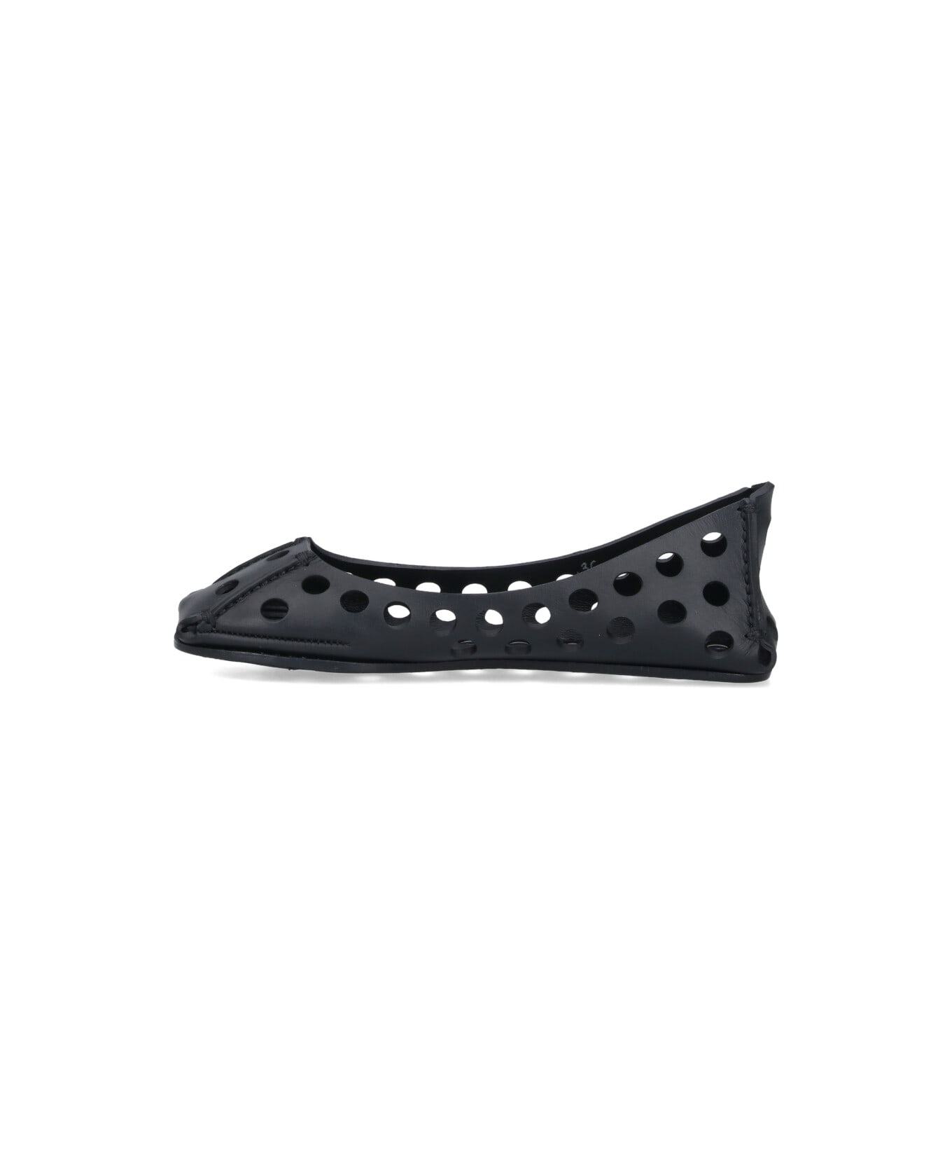 Alaia Leather Ballet Flats - Noir