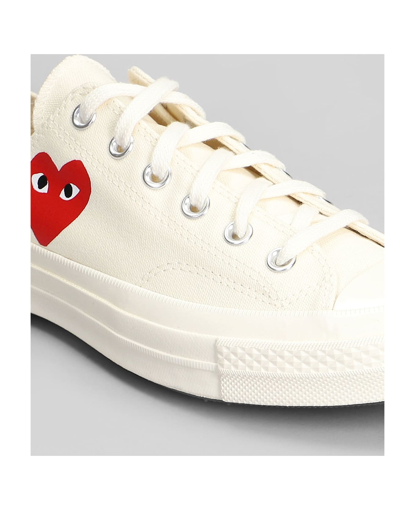 Comme des Garçons Play Chuck 70 Cdg Low Sneakers In Beige Cotton - beige