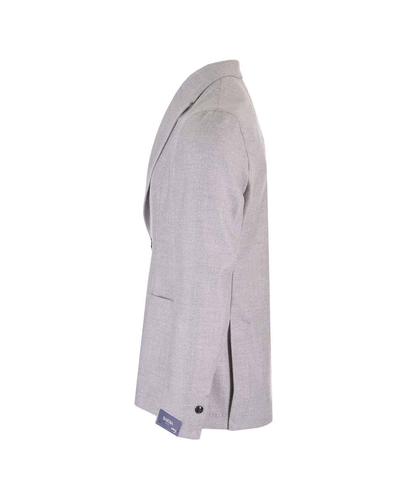 Barba Napoli Easy Double Breasted Jacket - Grey