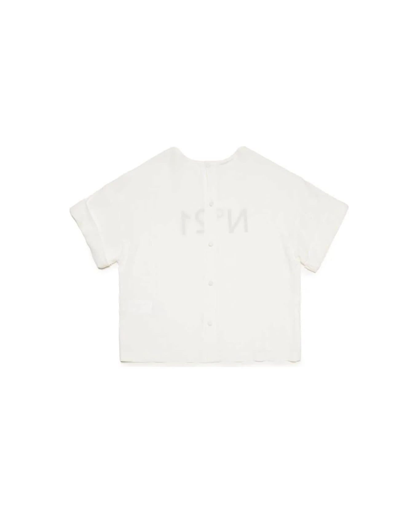 N.21 Camicia Con Logo - White
