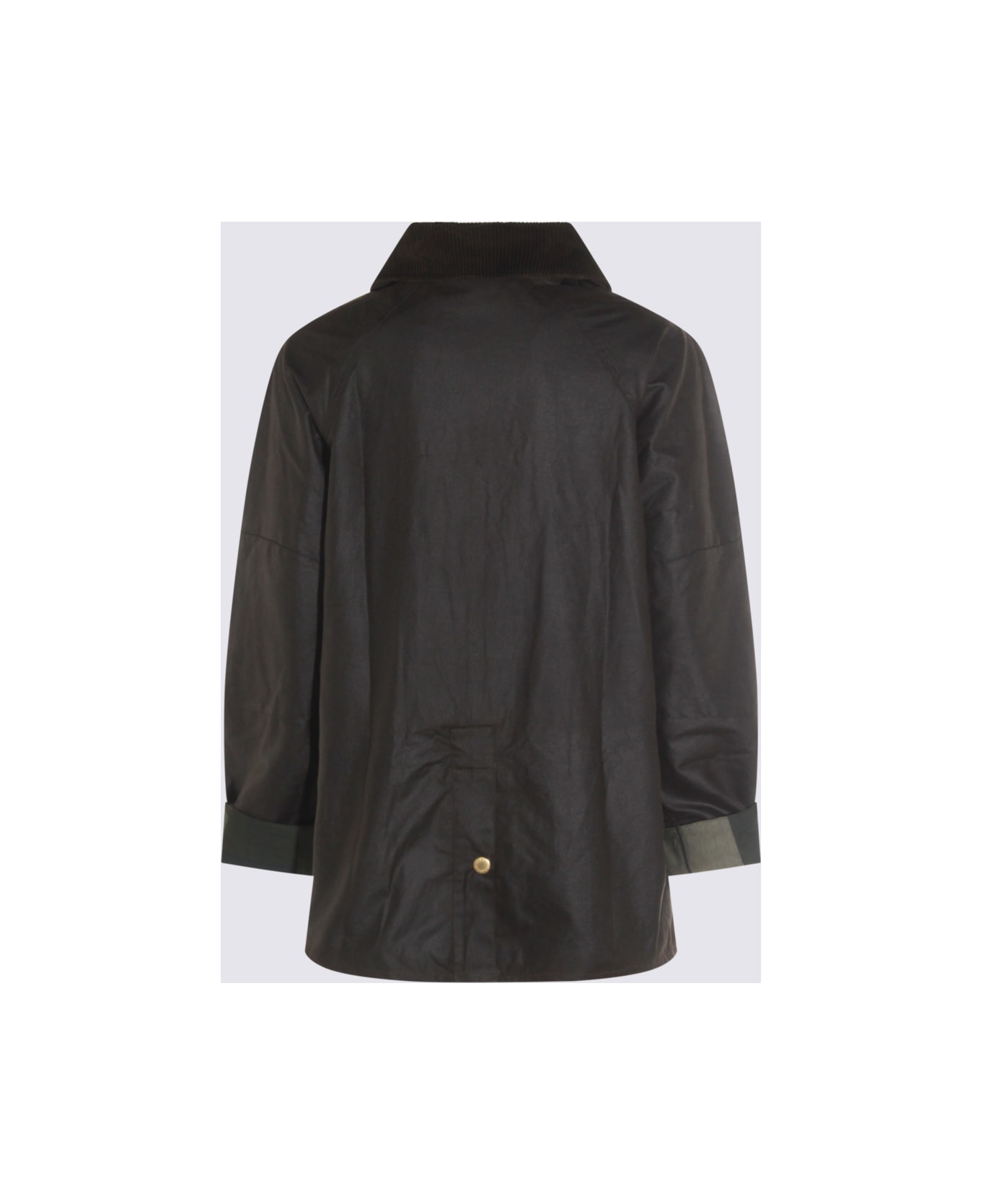 Barbour Black Cotton Allerston Wax Coat - Green