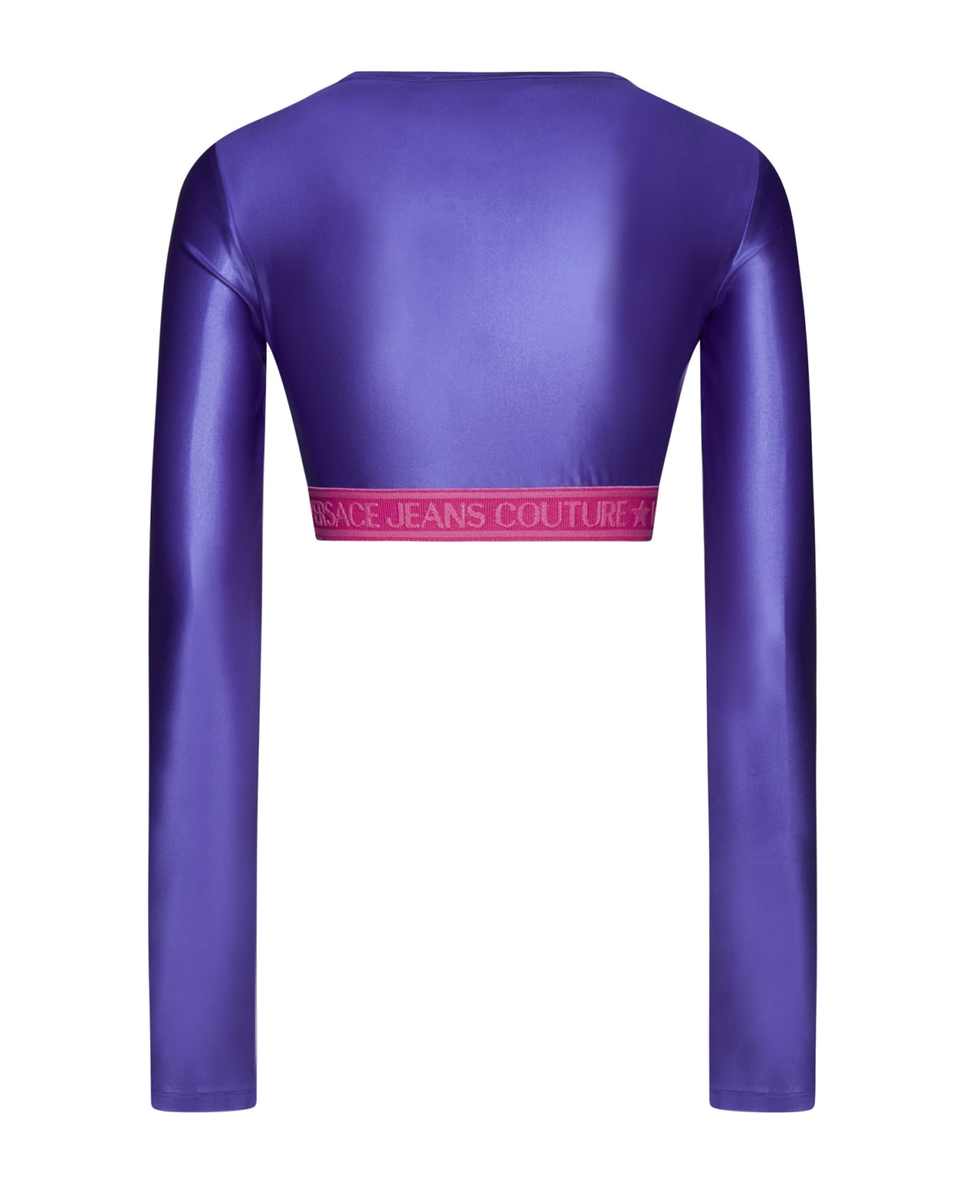 Versace Jeans Couture Top With Logo - Violet