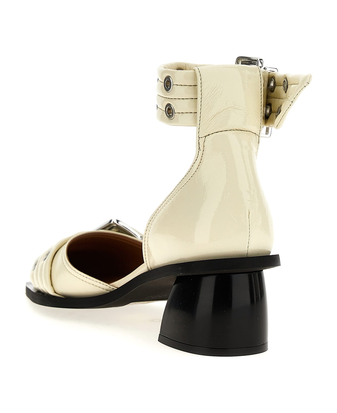 Ganni 
buckle Open Cut Pumps
 Pumps - White
