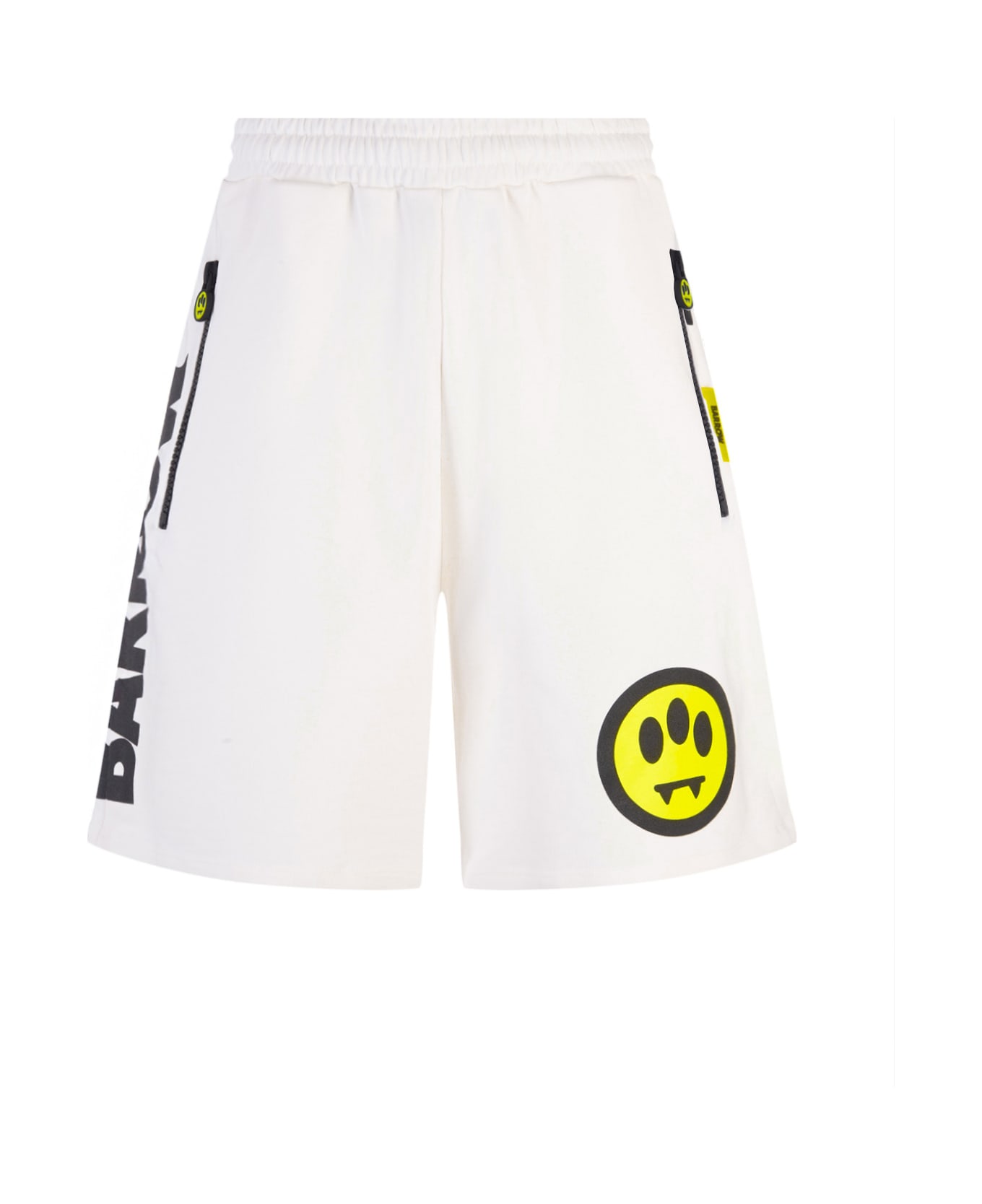 Barrow White Bermuda Shorts With Contrast Lettering Logo - White name:468
