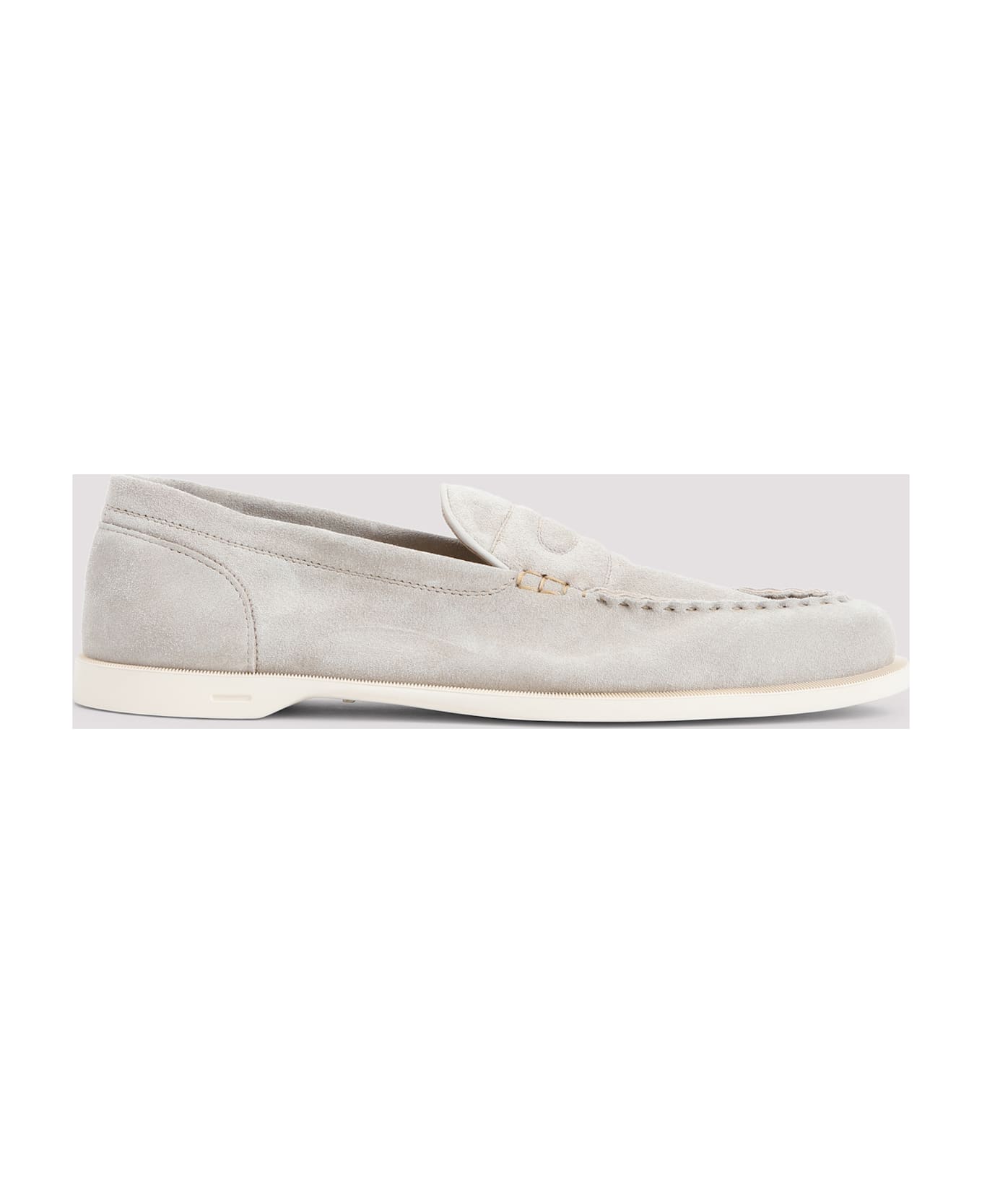 John Lobb Pace Suede Oval Flexi Loafers - J Sand