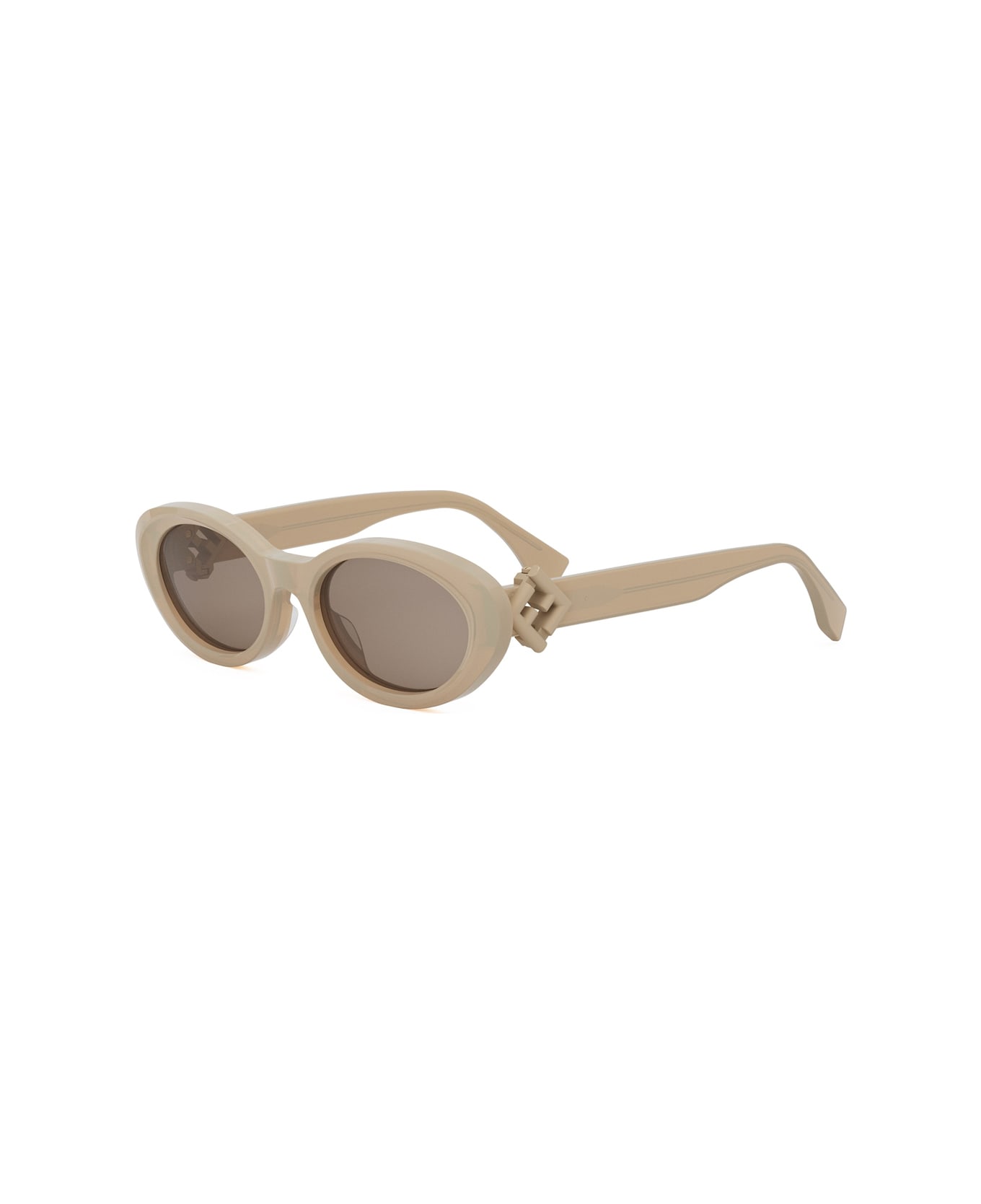 Fendi Eyewear Fe40140u 57e Beige Ff Diamond Sunglasses - Beige