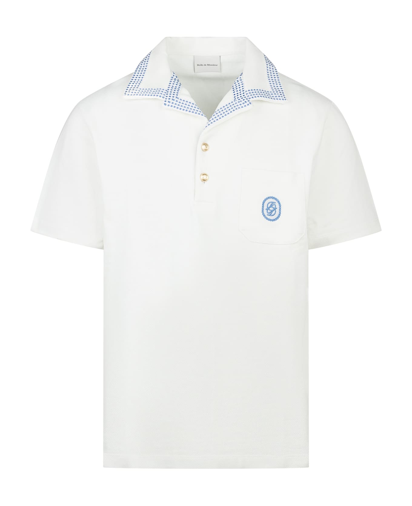 Drôle de Monsieur Polo Shirt With Logo - White