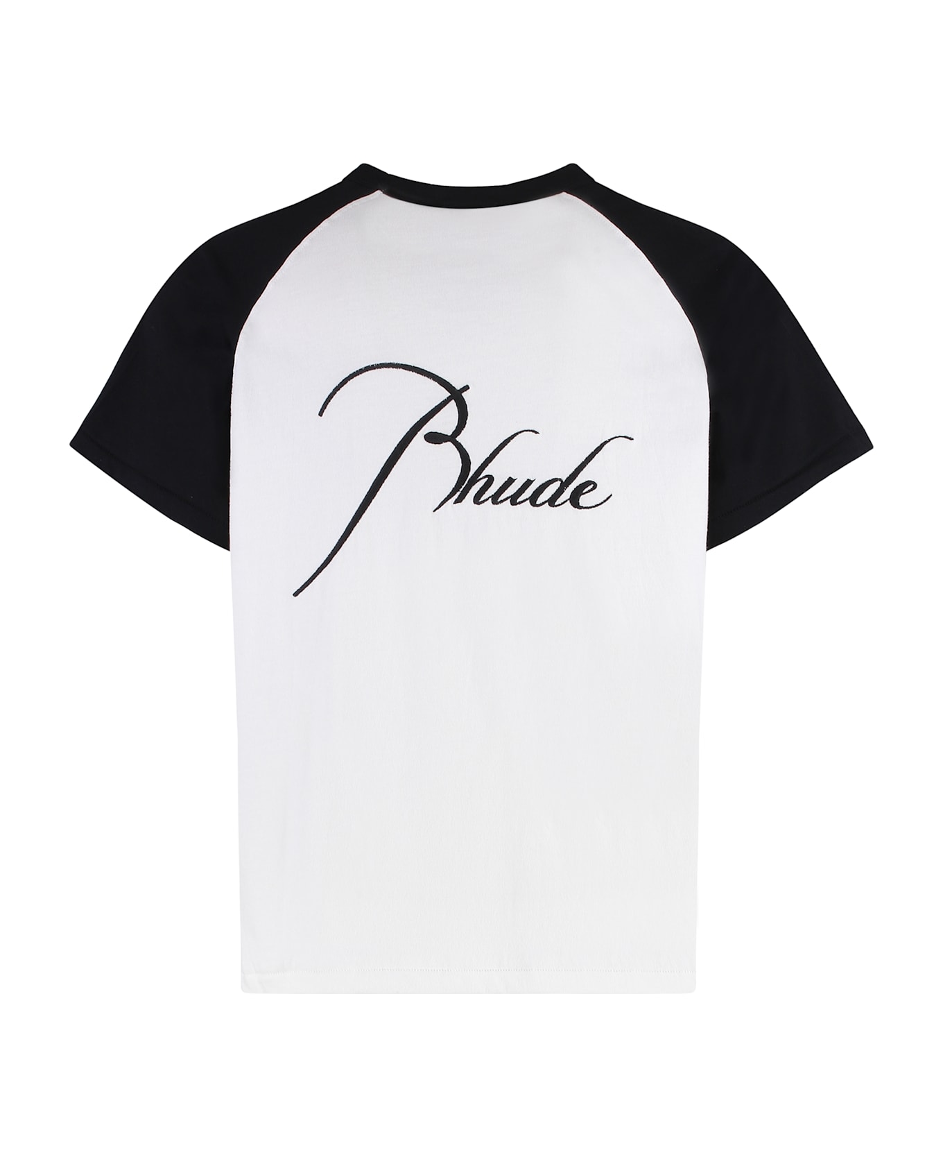 Rhude Printed Cotton T-shirt - black