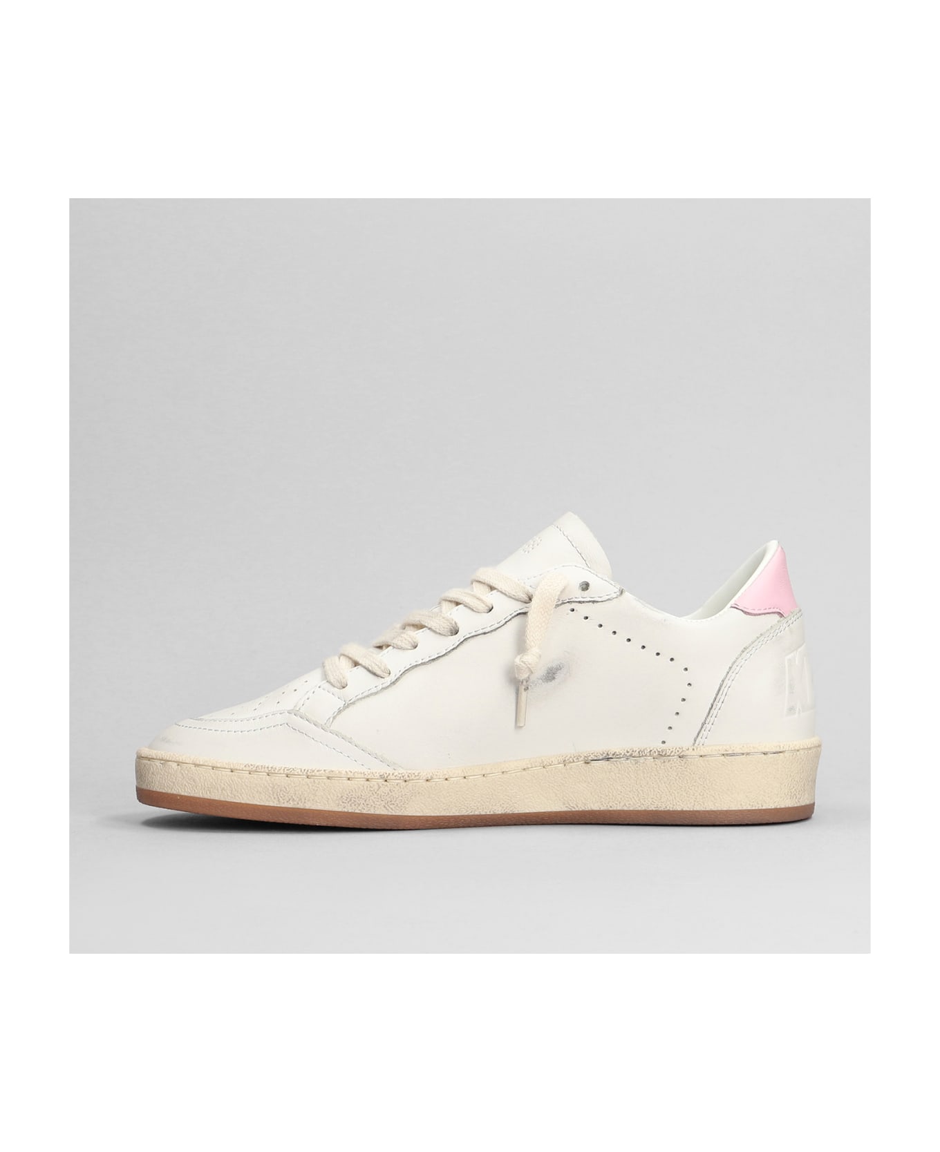Golden Goose Ball Star Sneakers In White Leather - white