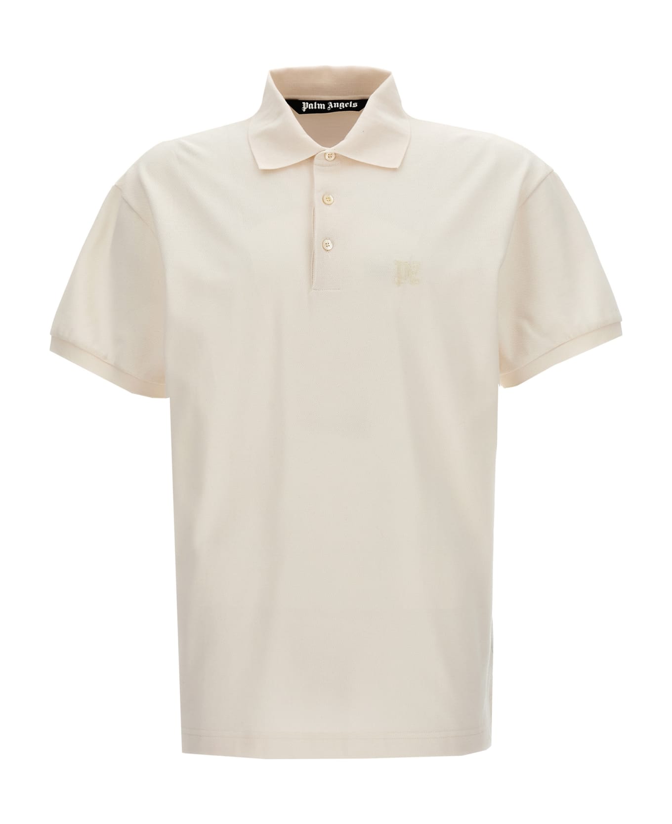 Palm Angels 'monogram' Polo Shirt - White