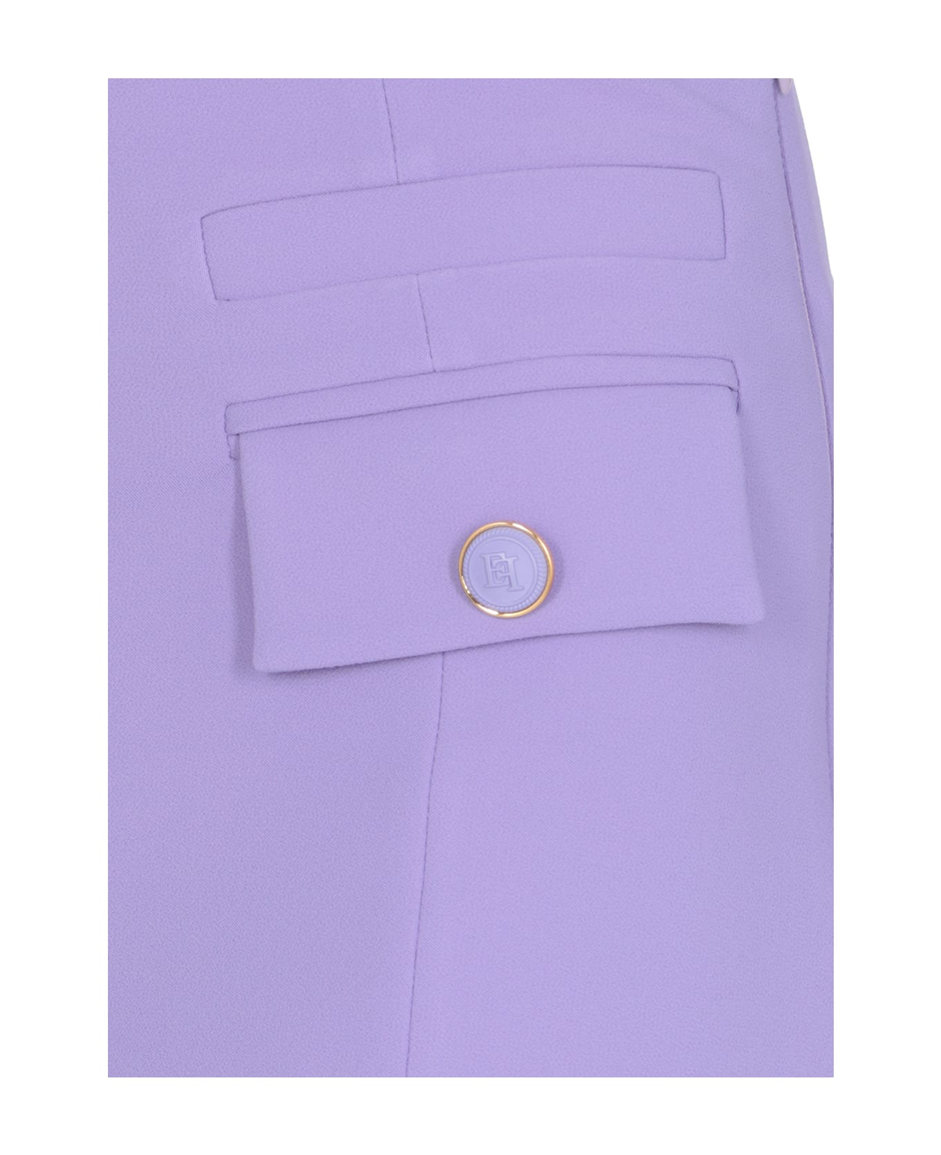 Elisabetta Franchi Crepe Miniskirt - Purple