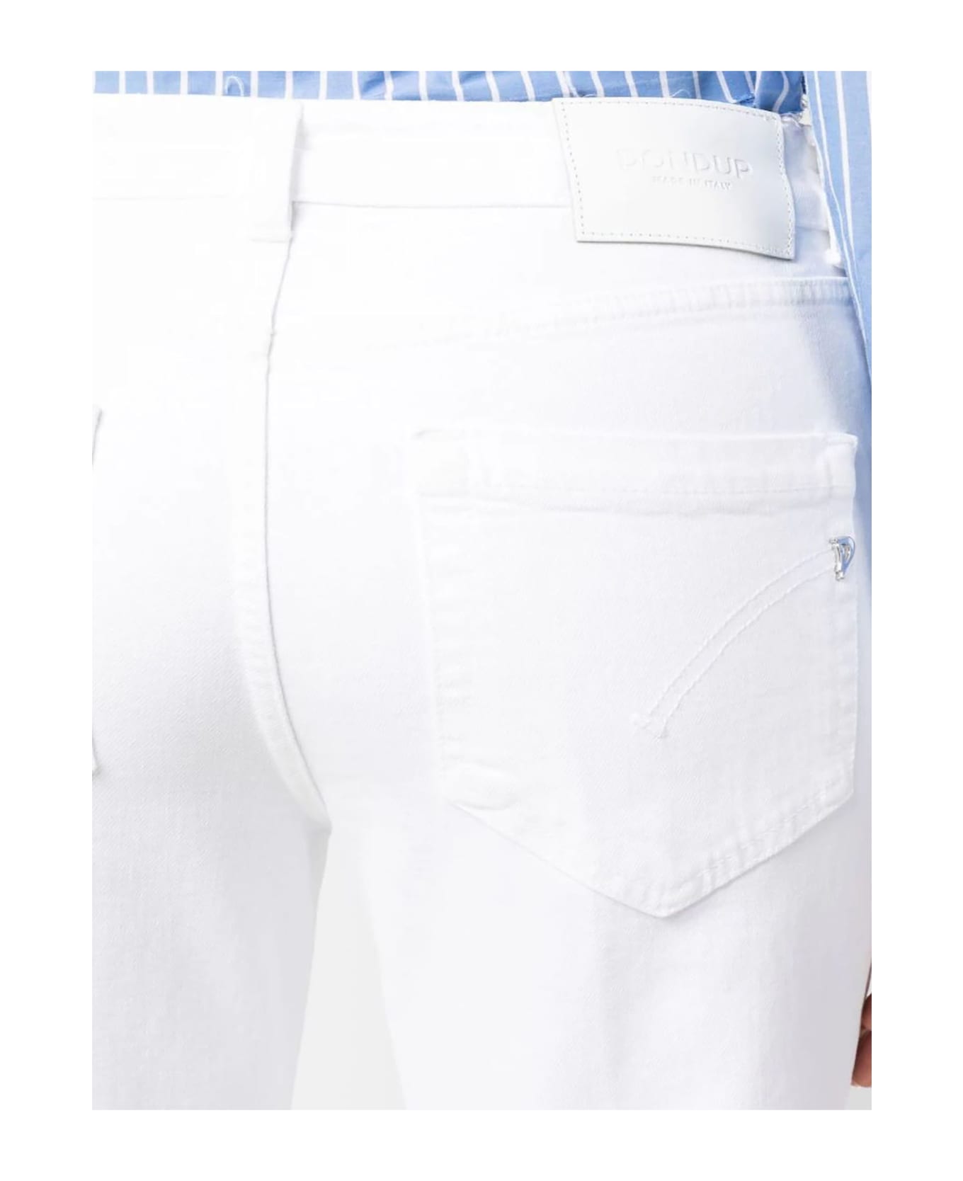 Dondup White Stretch-cotton Jeans - White