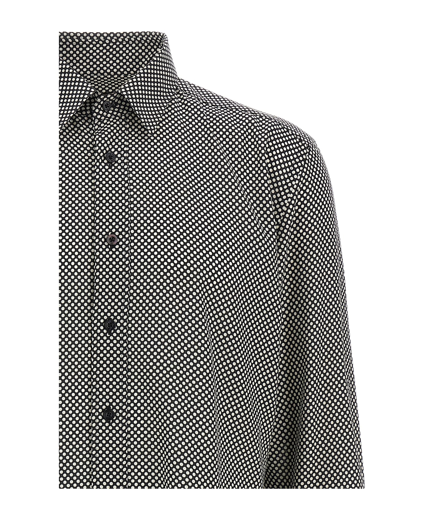 Tom Ford Polka Dot Shirt - White/Black