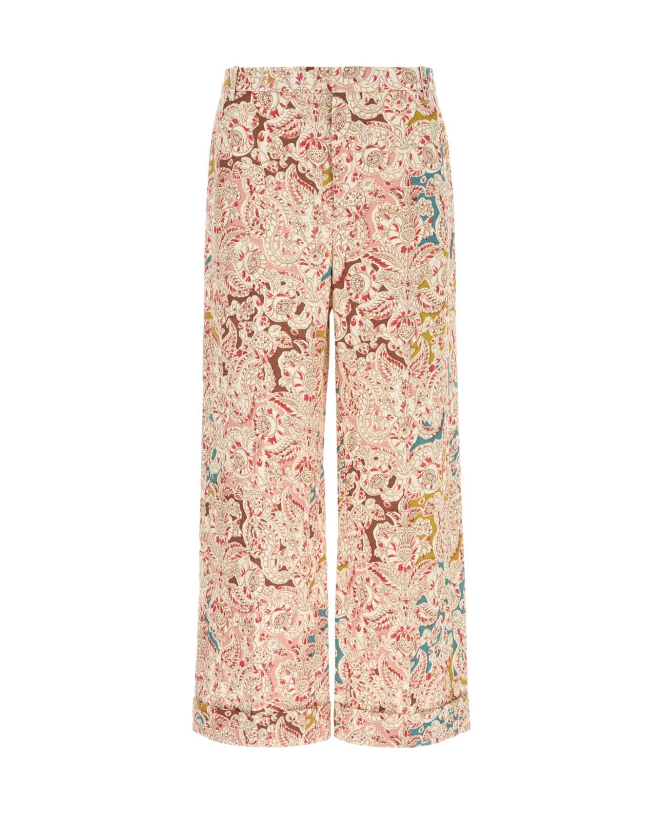 Valentino Garavani Printed Hemp Pant - MULTICOLOR