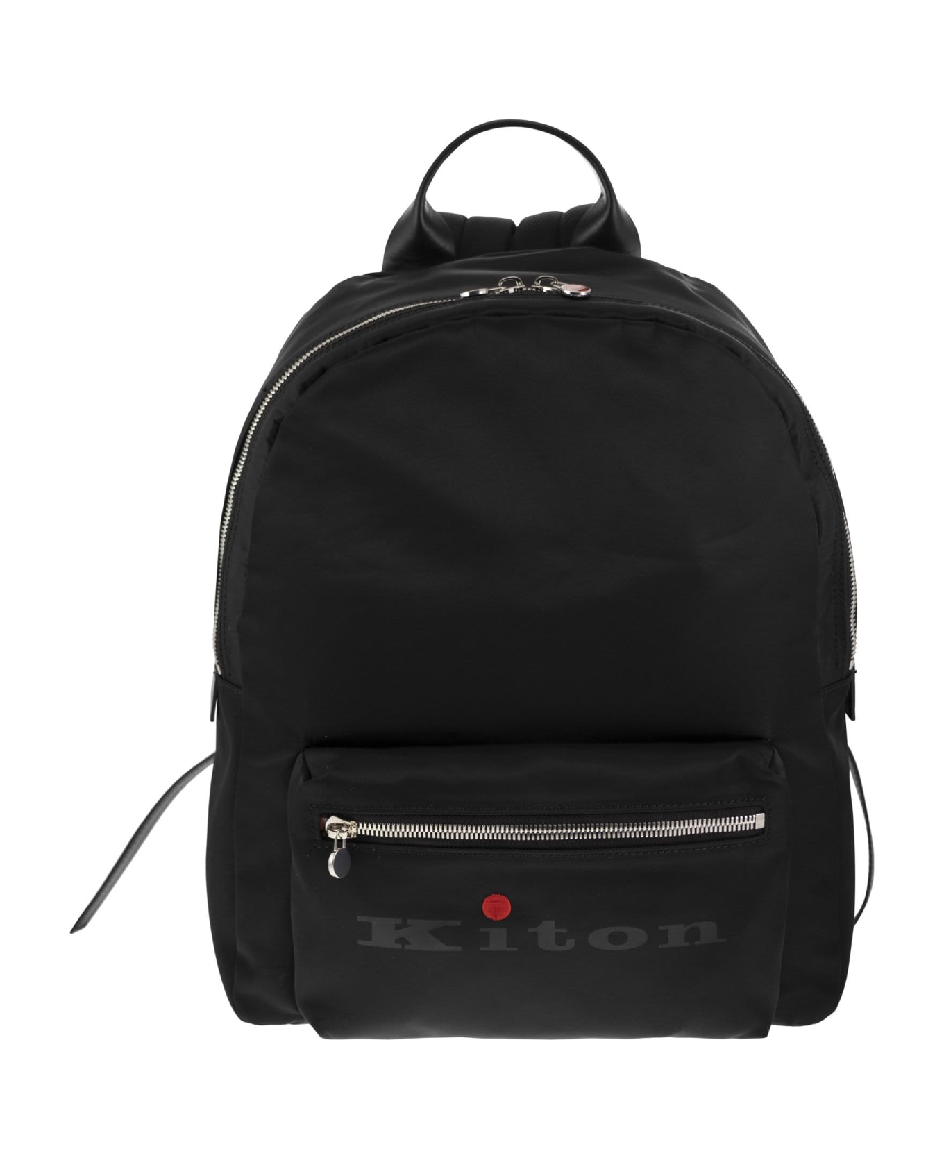 Kiton Backpack With Logo - Black