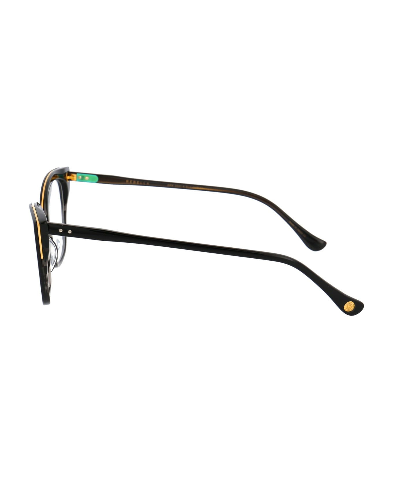 Dita Rebella Glasses - BLACK-BLACK SWIRL-18K GOLD アイウェア