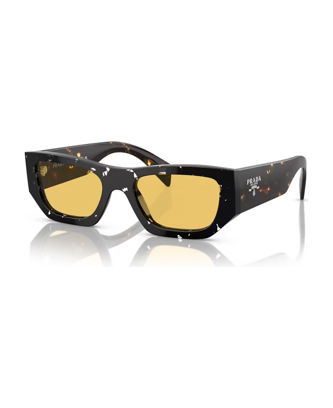 Prada Eyewear Pr A01s Havana Black Transparent Sunglasses - Havana Black Transparent
