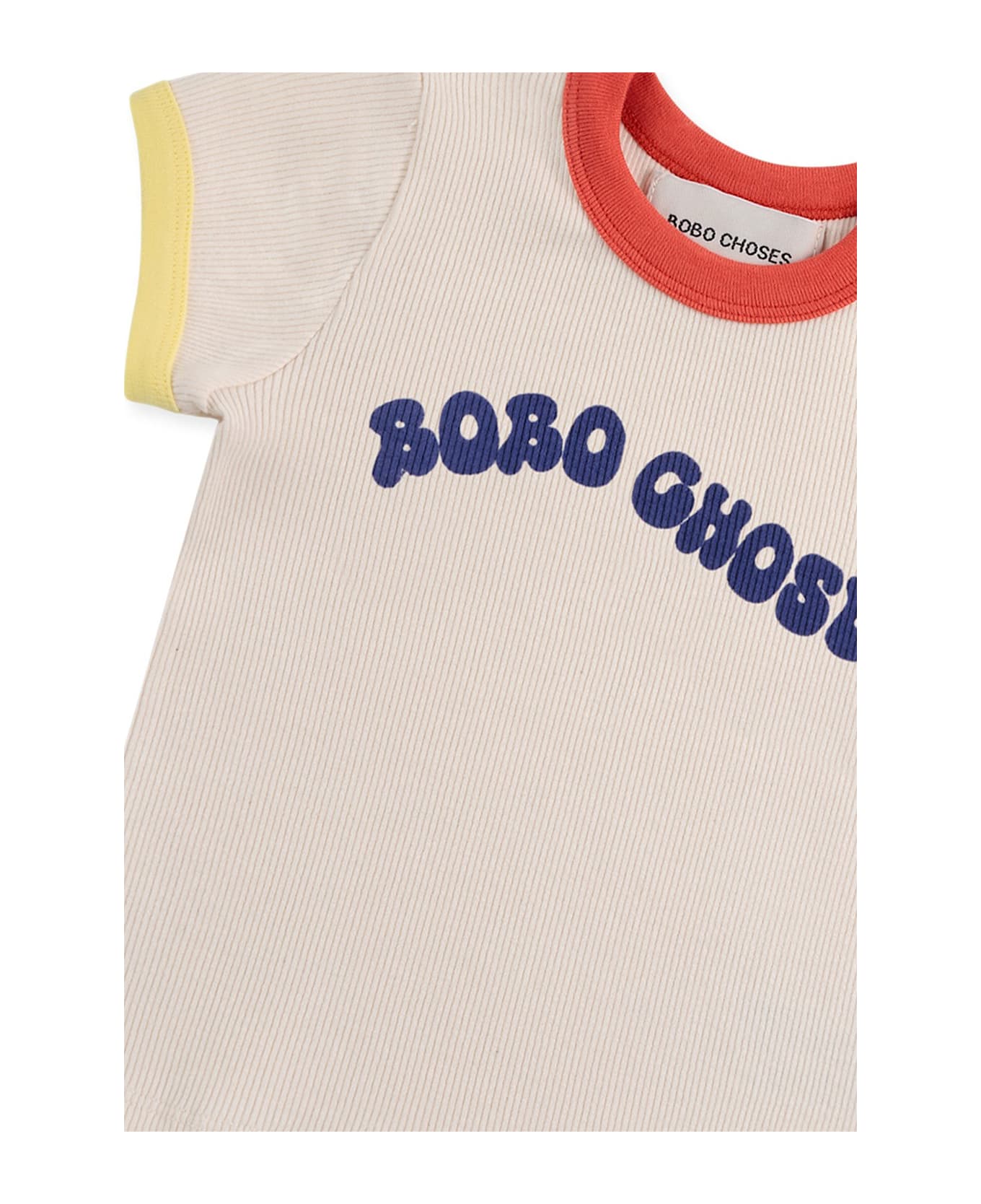 Bobo Choses Ivory T-shirt For Babykids With Logo - Ivory