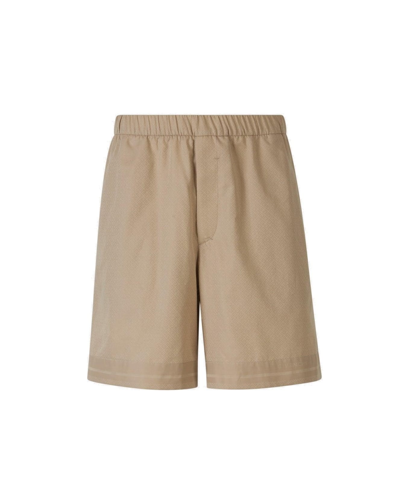 Givenchy 4g Motif Bermuda Shorts - Beige