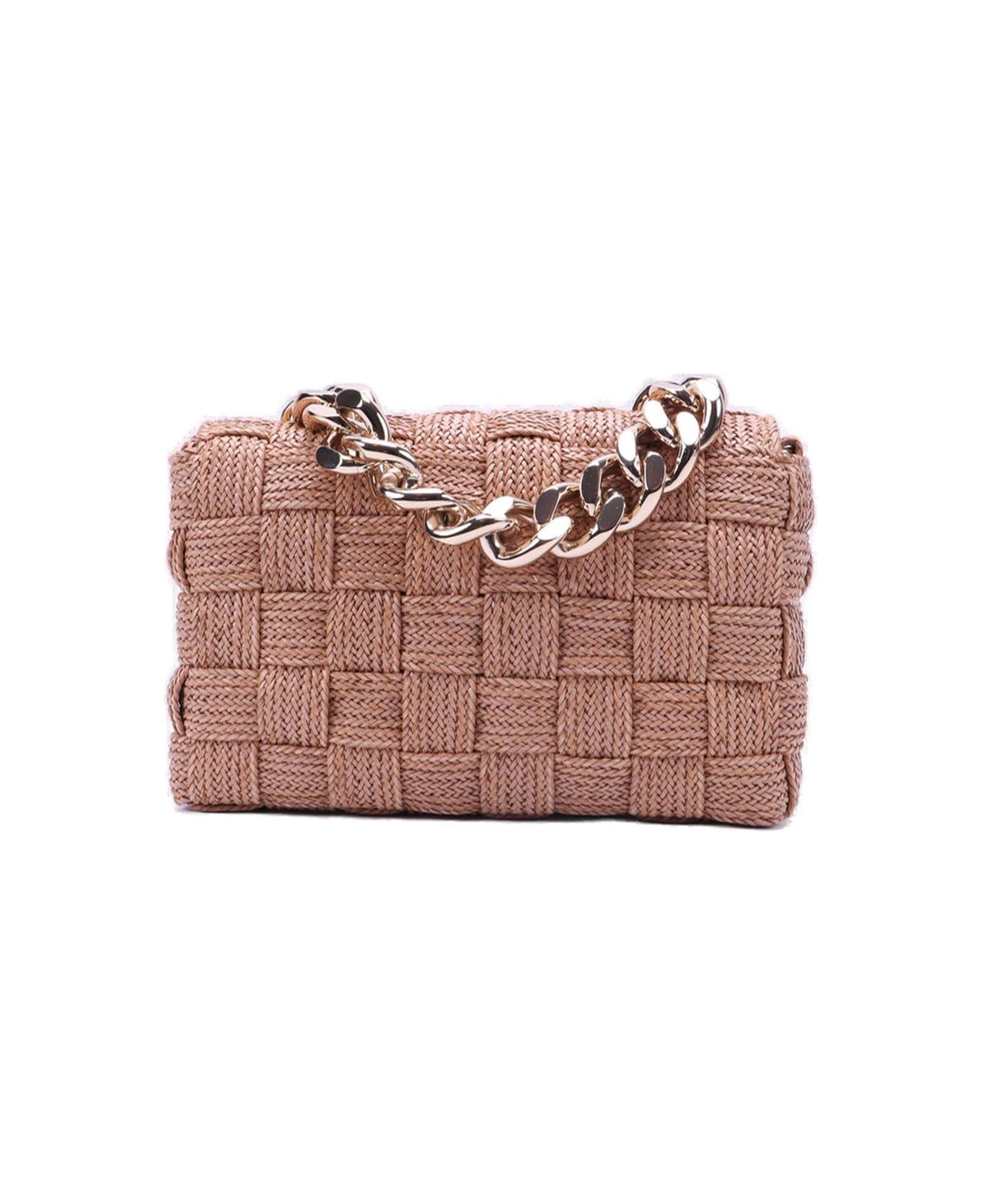 Casadei Braided Chain-linked Shoulder Bag - Nature