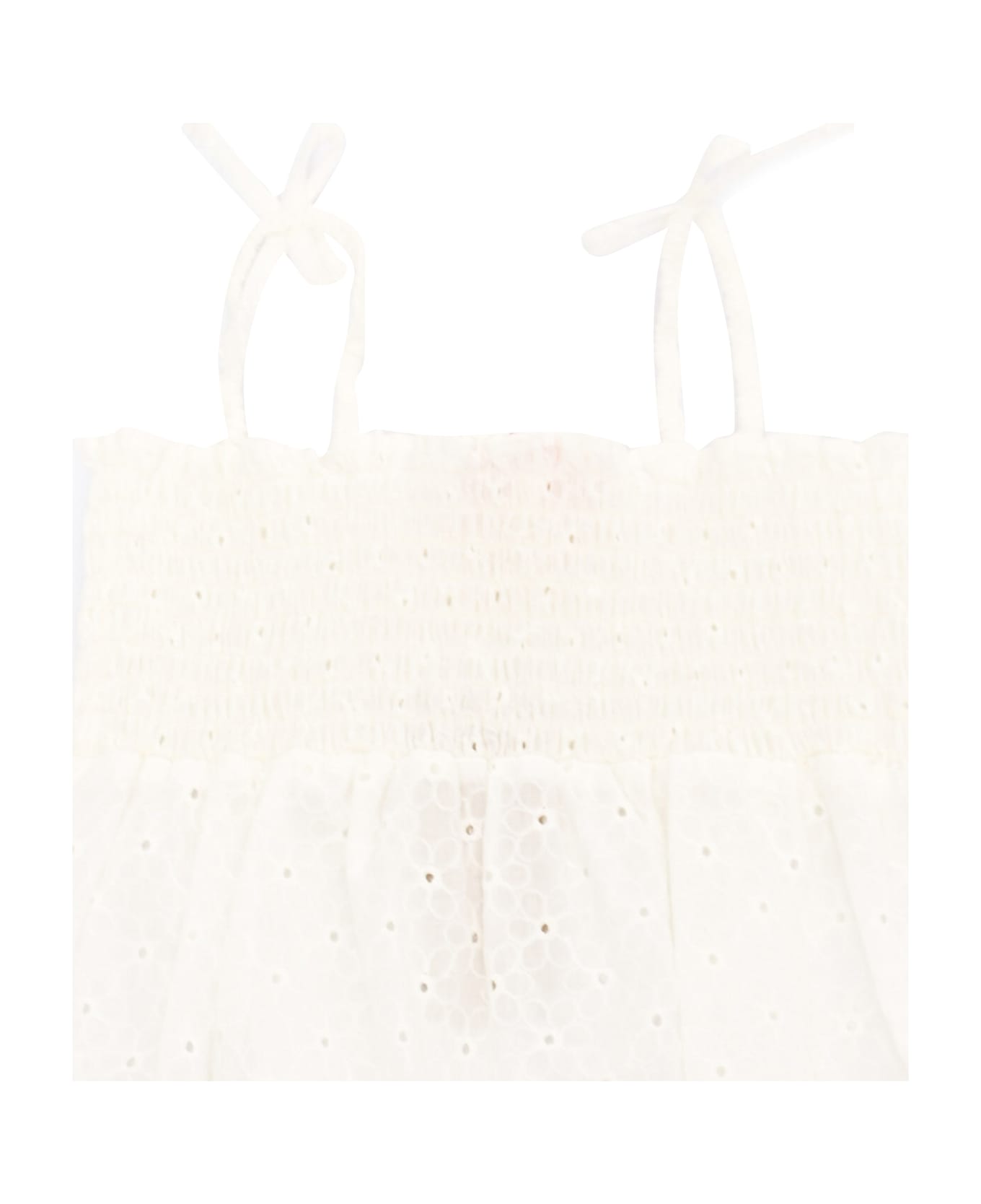 MC2 Saint Barth Dudu-cotton Daisies Embroidery 01 - WHITE