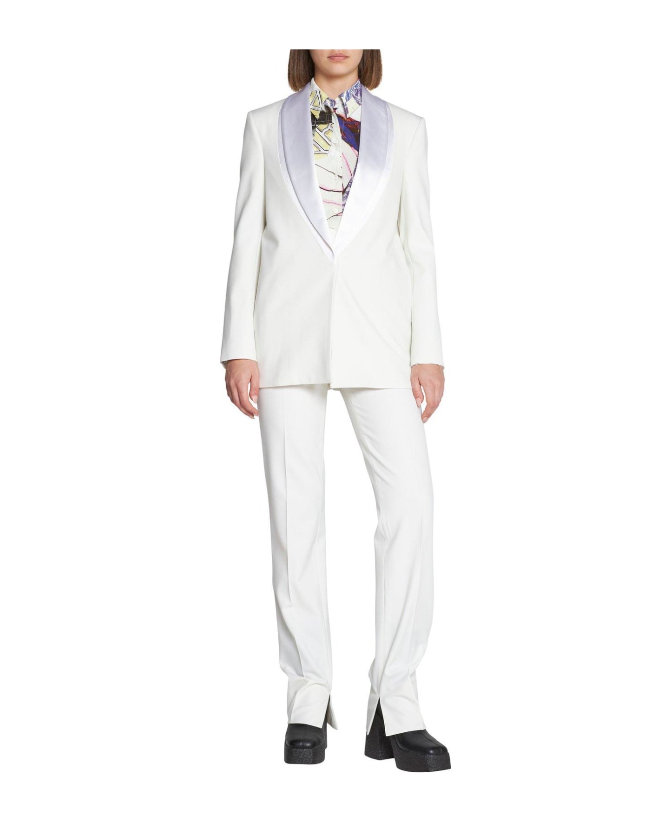 Stella McCartney Twill Tailored Dinner Jacket - White