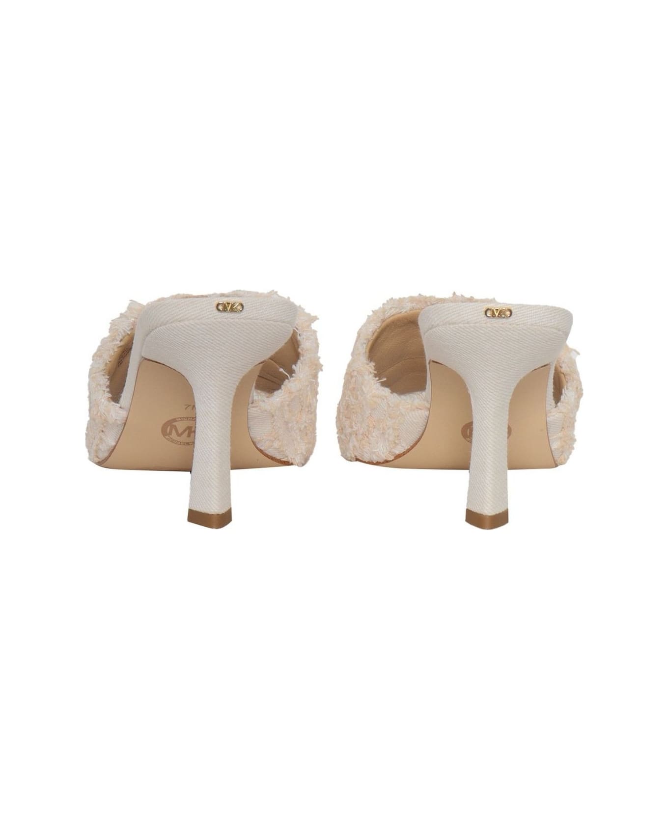 Michael Kors Collection Tessa Denim Mules - Optic White