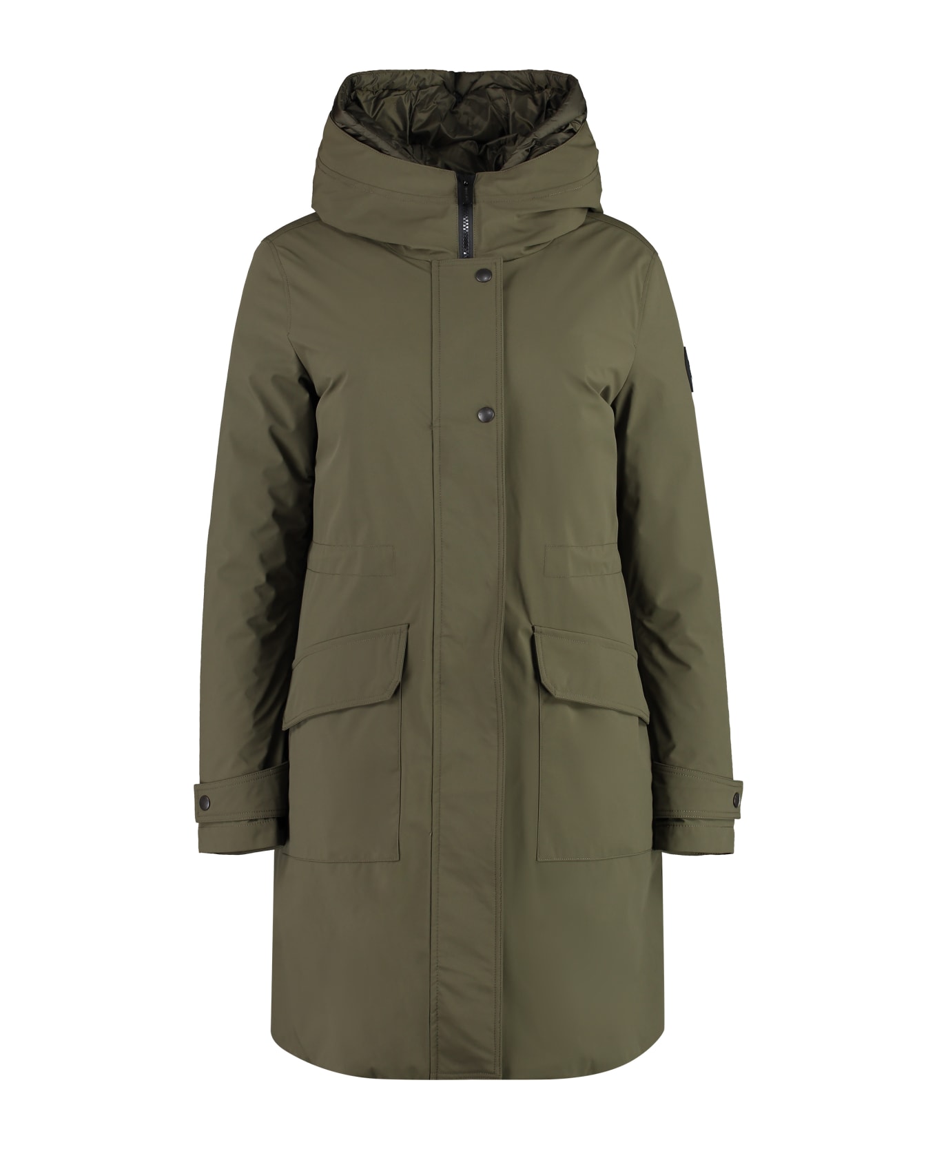 Woolrich Military Technical Fabric Parka With Internal Removable Down Jacket - green コート